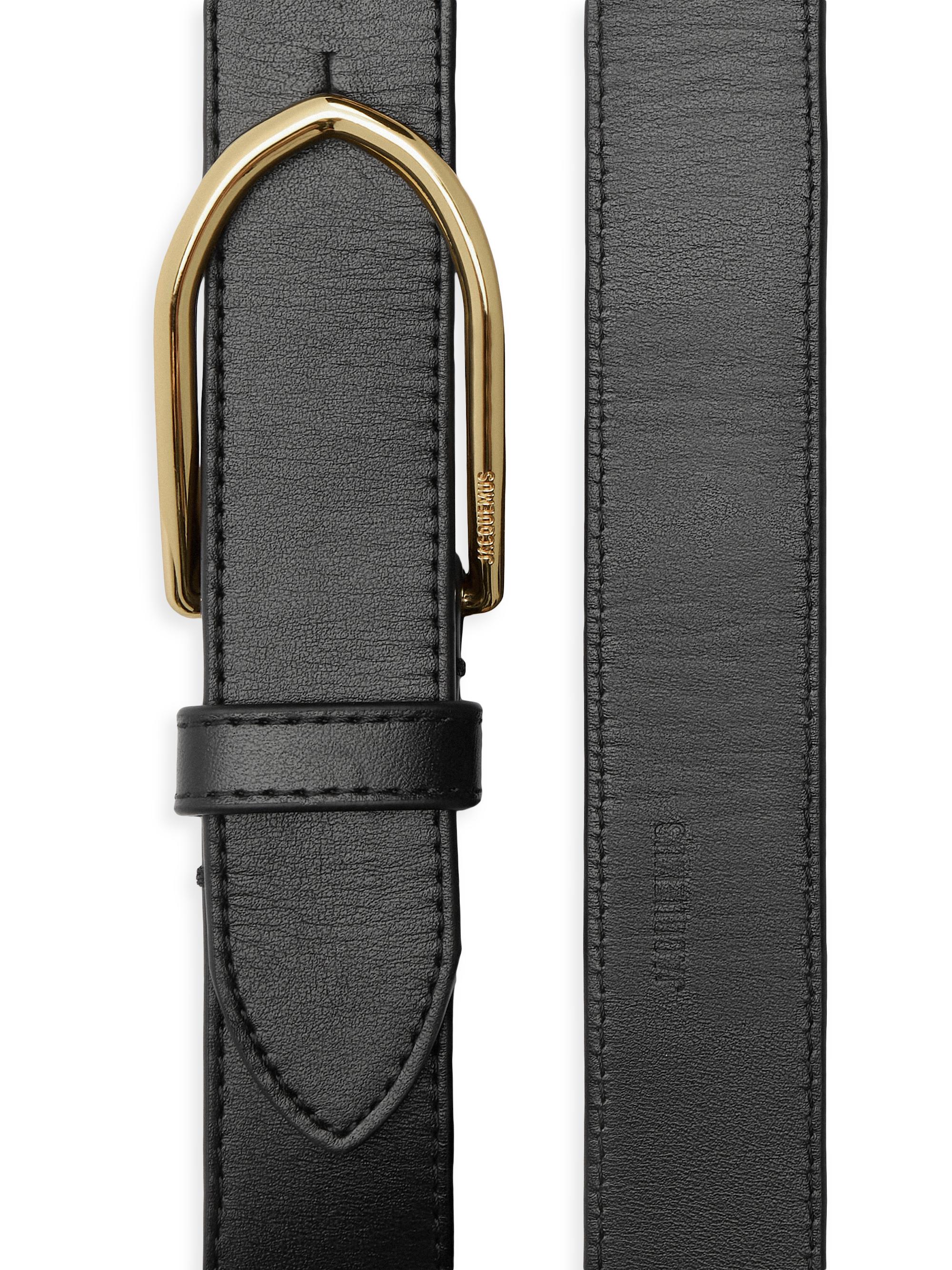 JACQUEMUS チェーンベルト Jacquemus La Ceinture Regalo Leather Belt | Neiman Marcus