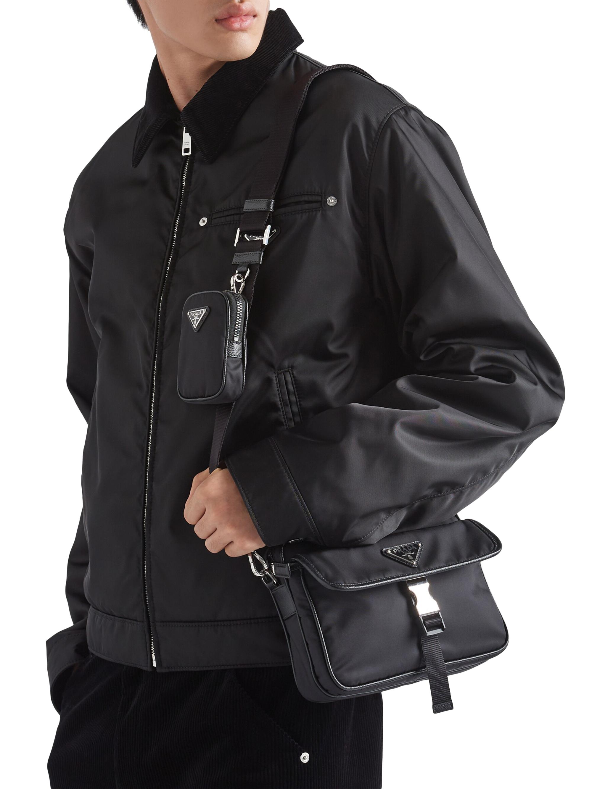 Shop Prada Re-Nylon And Saffiano Leather Shoulder Bag | Saks Fifth 