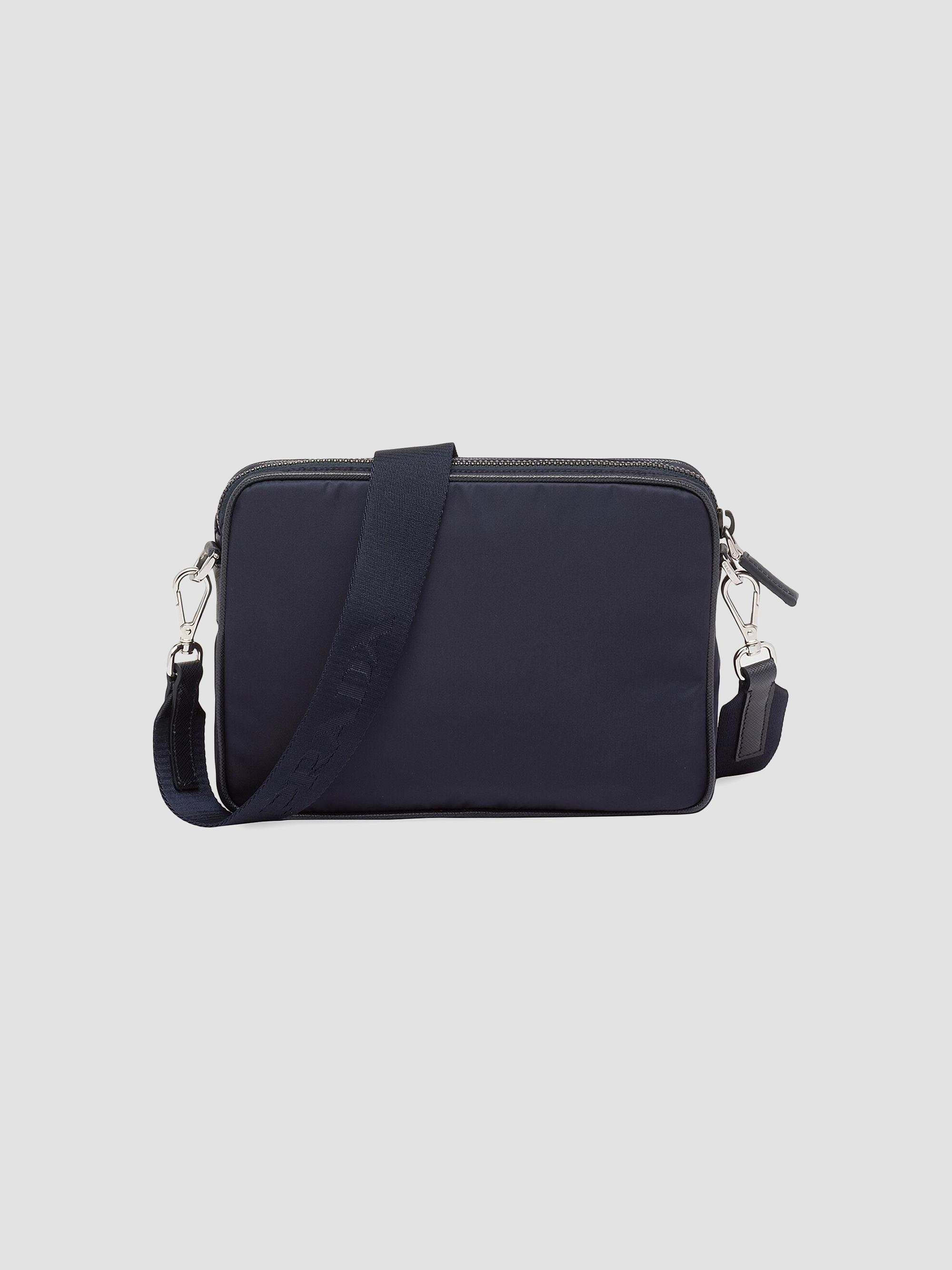 Prada Men's Re-Nylon And Saffiano Leather Shoulder Bag - Blue | Thumbnail 4