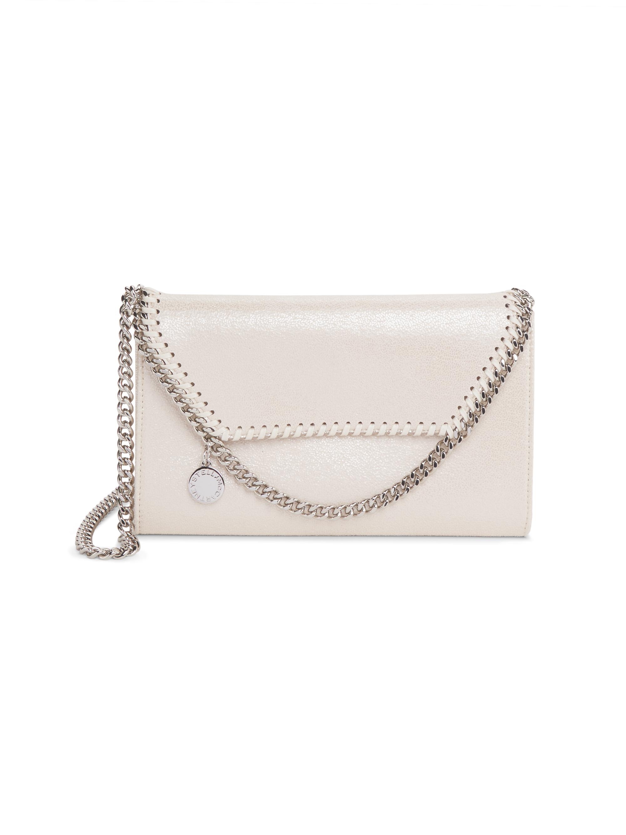 Stella McCartney Women's Mini Falabella Metallic Crossbody Bag - Silver