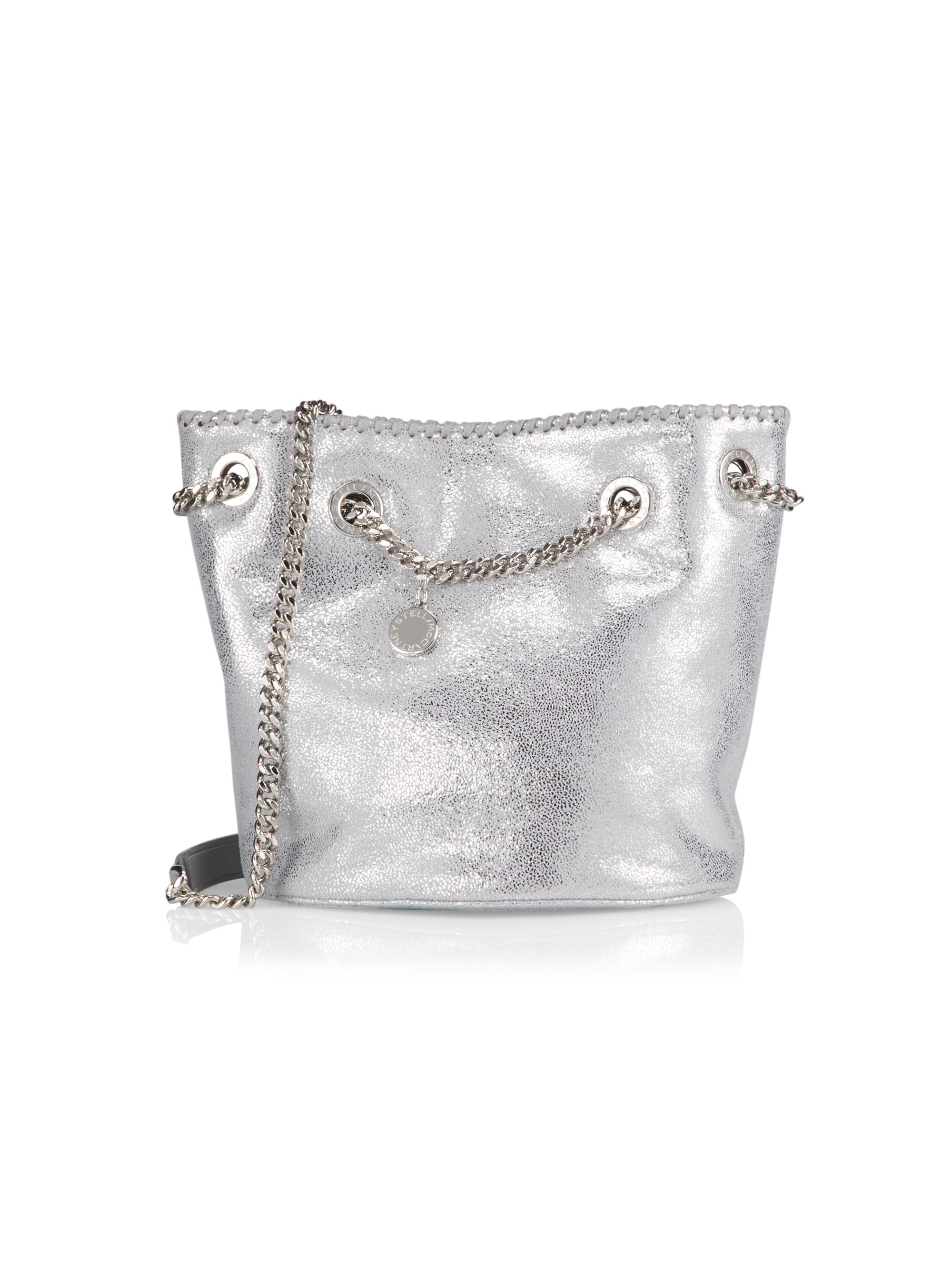 Stella McCartney Women's Falabella Chamois Bucket Bag - Silver