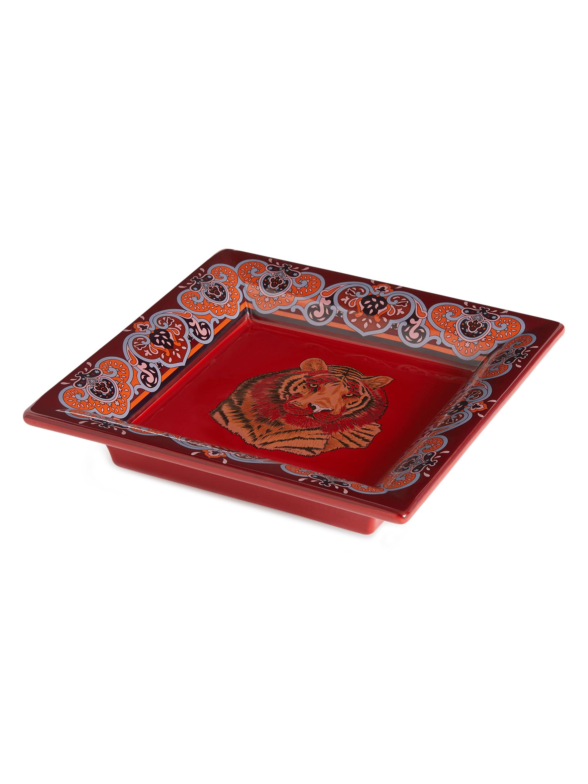 Etro Maharaja Tiger Pocket Tray - Red