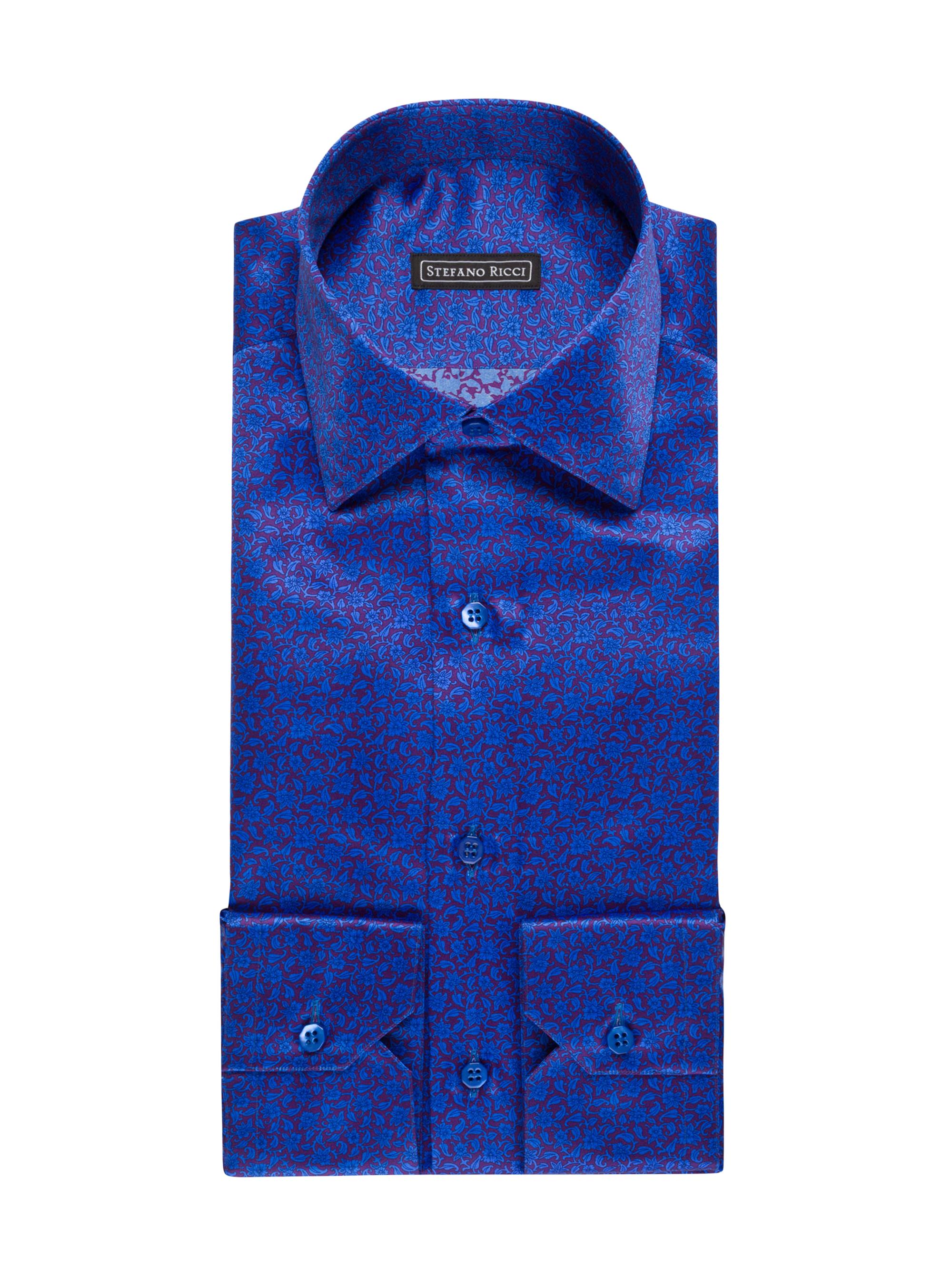 Stefano Ricci Men's Handmade Ivrea Shirt - Blue