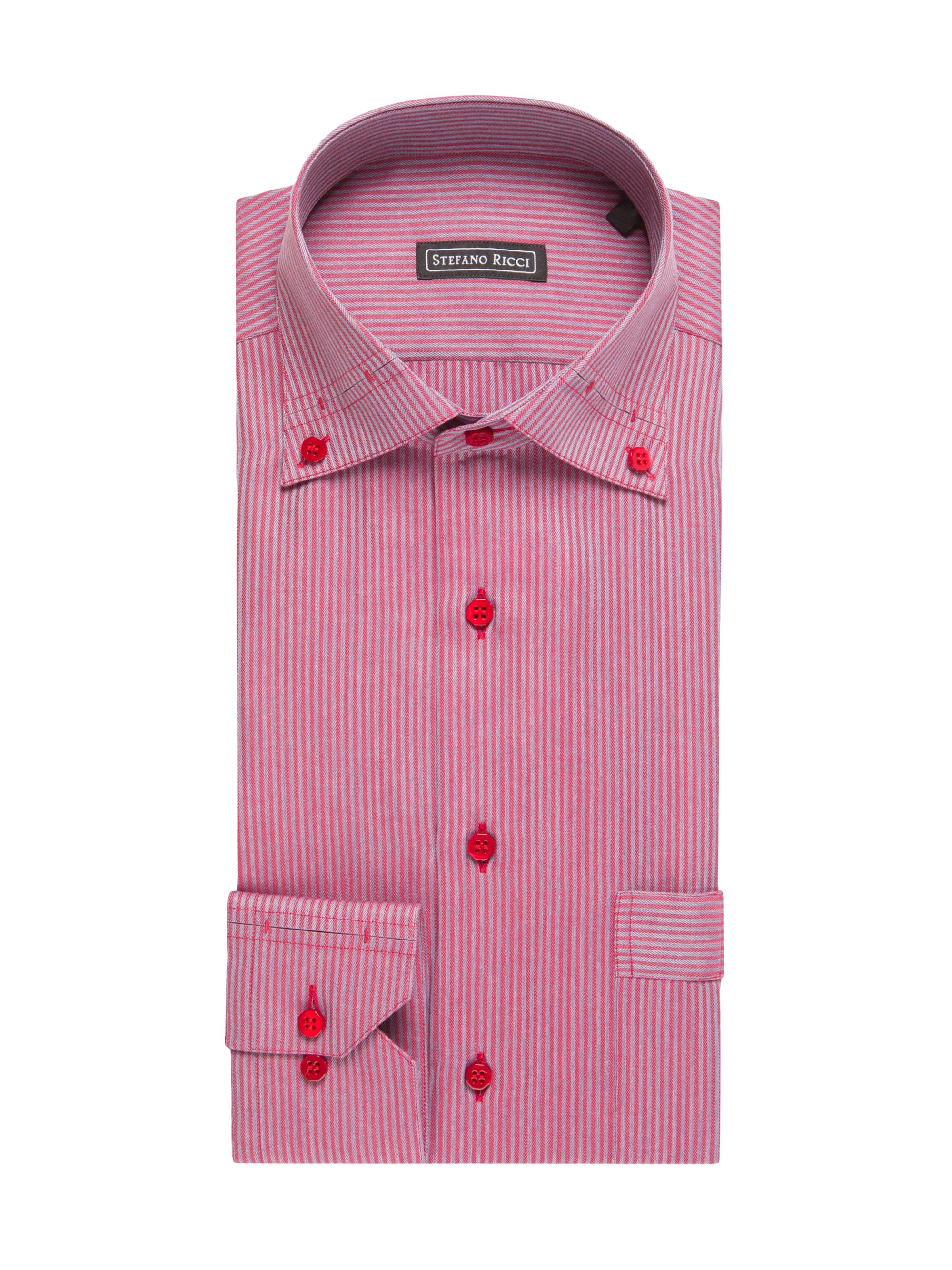 Stefano Ricci Men's Handmade Novara Shirt - Red
