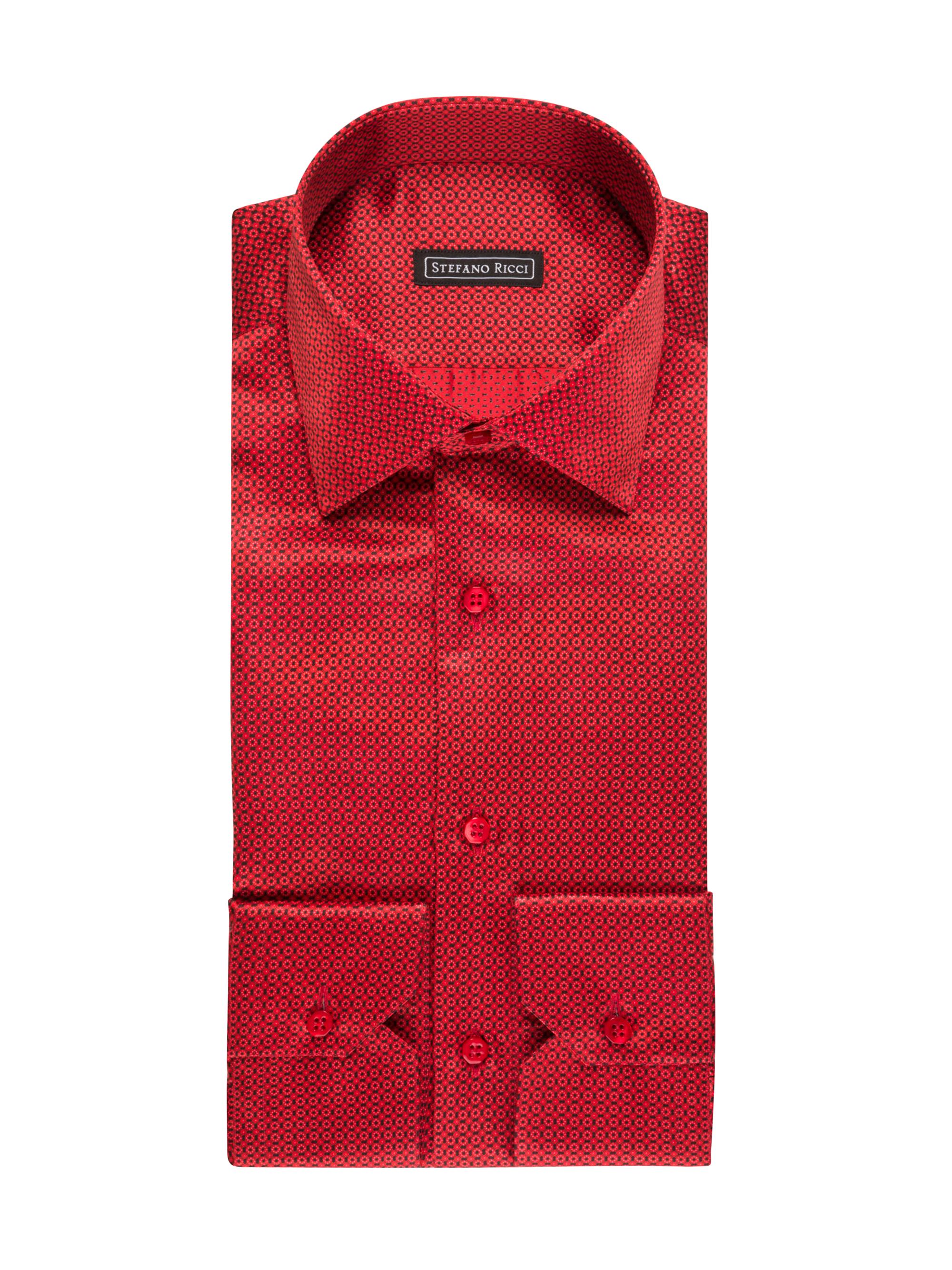 Stefano Ricci Men's Handmade Ivrea Shirt - Dark Red