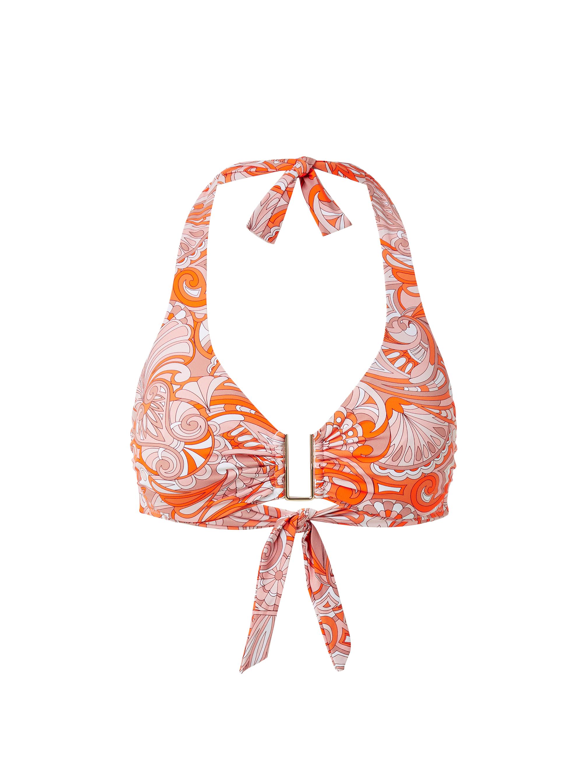 Melissa Odabash Women's Colombia Paisley Halter Bikini Top - Mirage Orange
