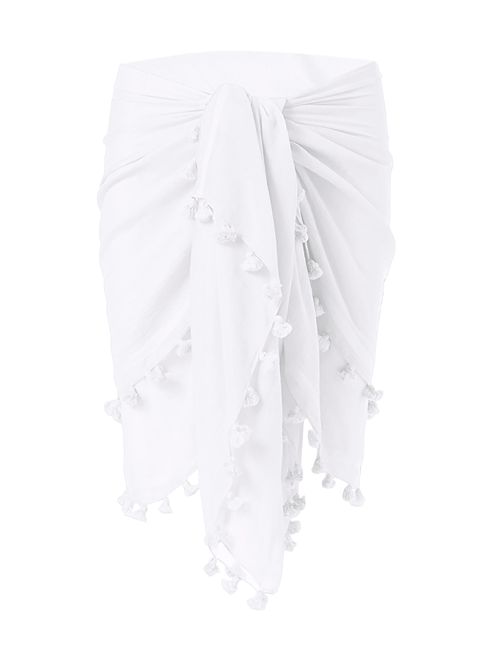 Melissa Odabash Women's Tasseled Sheer Pareo - Navy