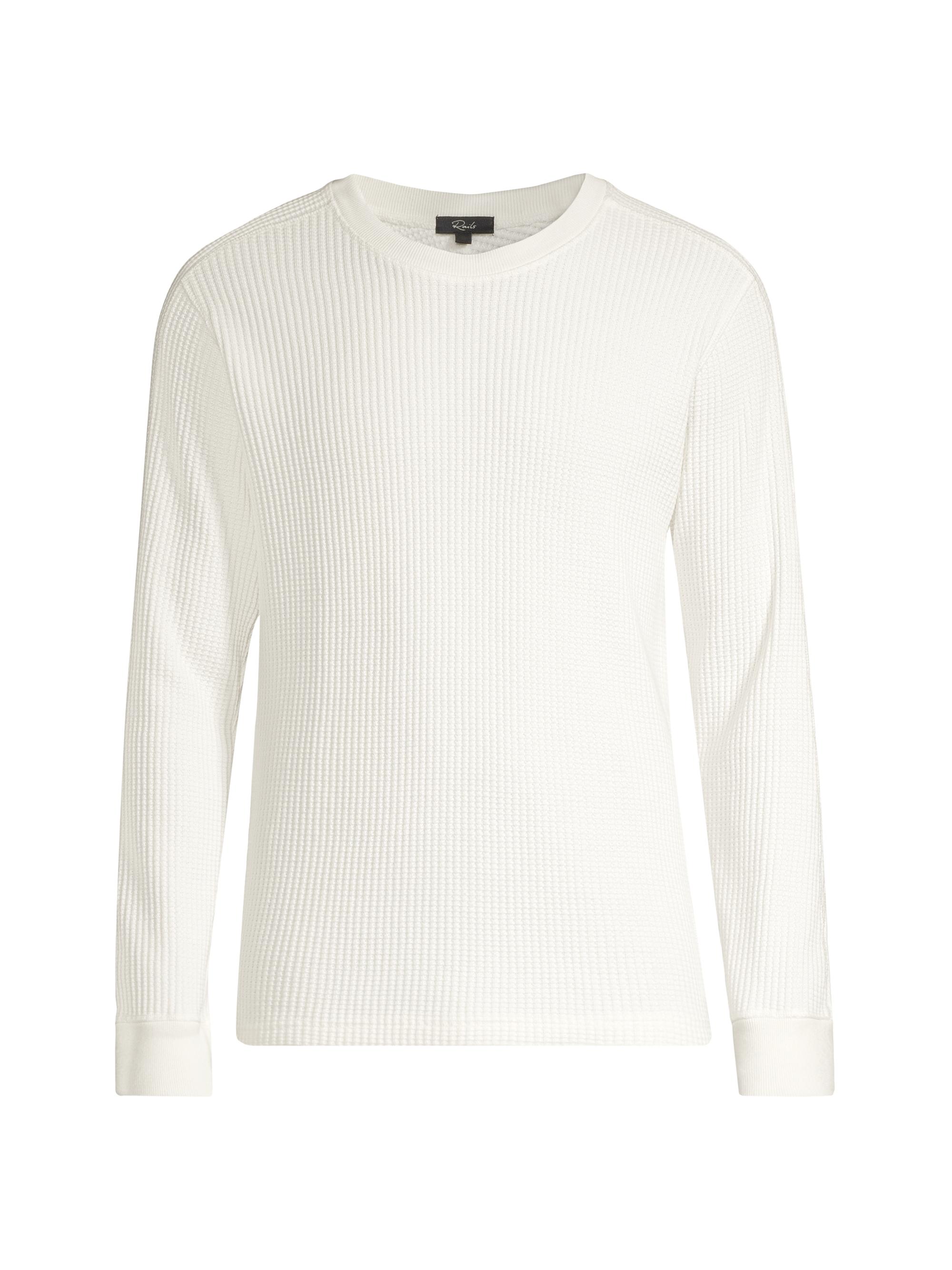 Rails Men's Wade Thermal Crewneck Sweater - White