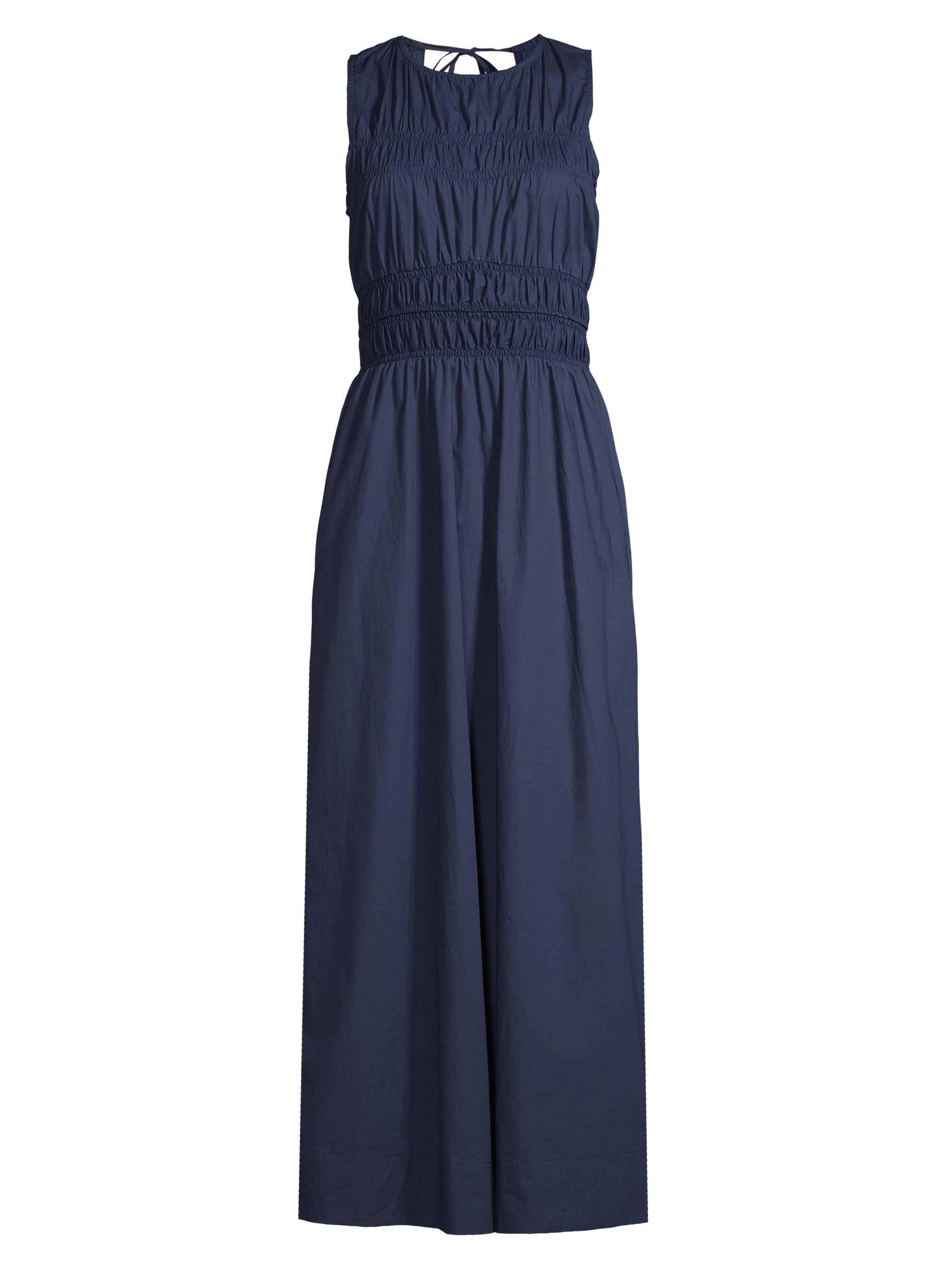 Faithfull the Brand Women's Solem Smocked Cotton Midi-Dress - Midnight Blue