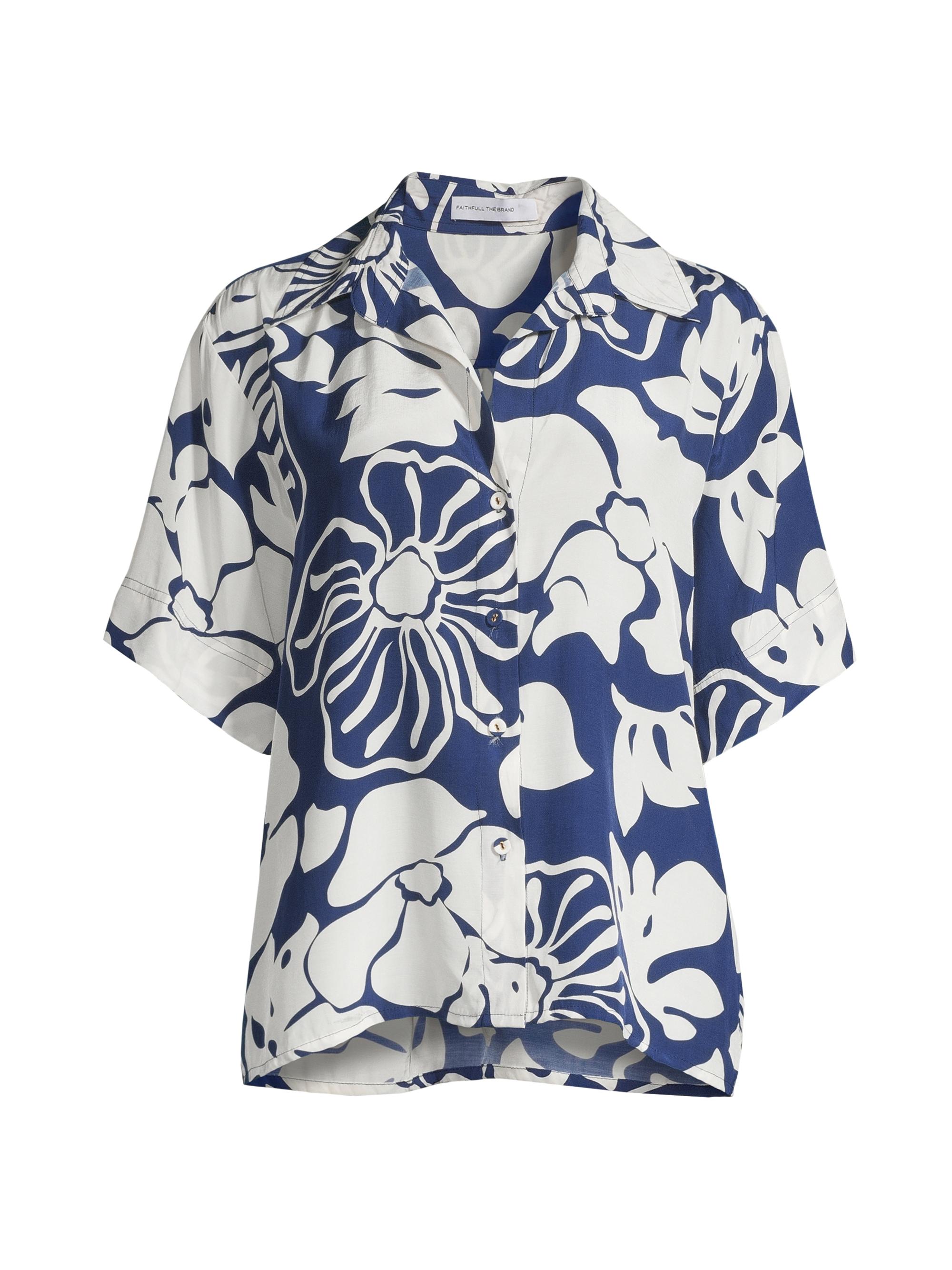 Faithfull the Brand Women's L'Oasis Dreamland Floral Shirt - Navy Floral