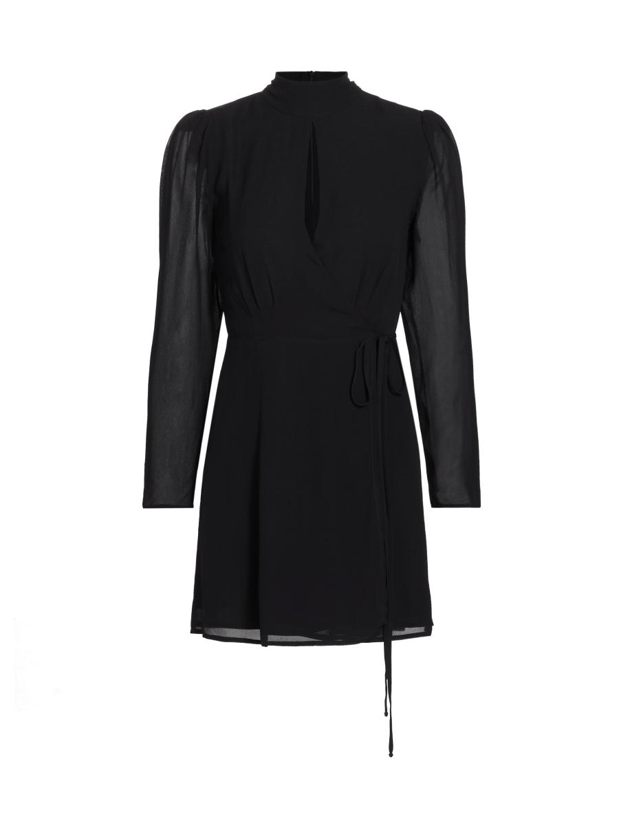 Reformation ブラック ミニ　ワンピース REFORMATION Black Wide Ribbed Knit Mel Bodycon Tank LBD Mini