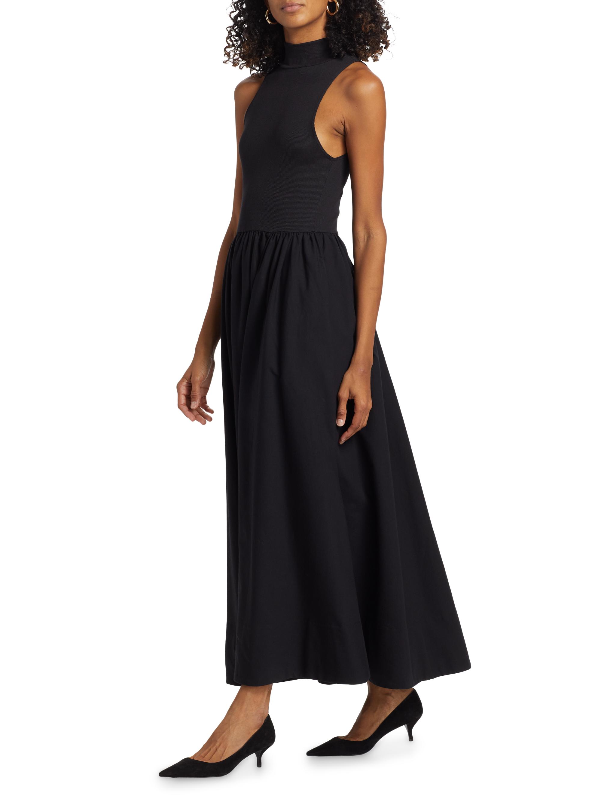 knee length dresses for ladies Women's Basic Long Sleeve Fit & Flare Maxi Dress main image 0