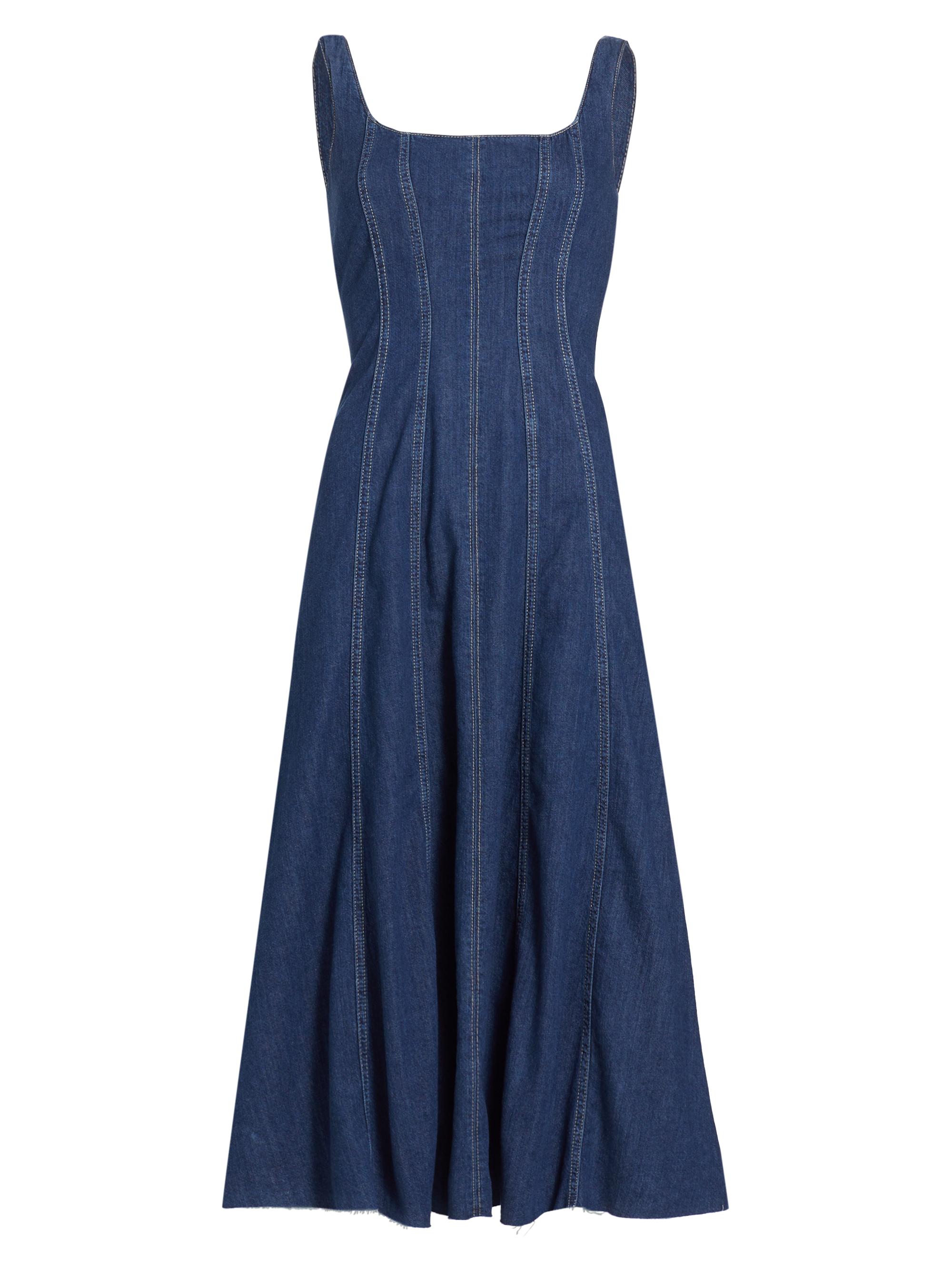 Reformation Women's Amory Sleeveless Denim Midi-Dress - Caspian
