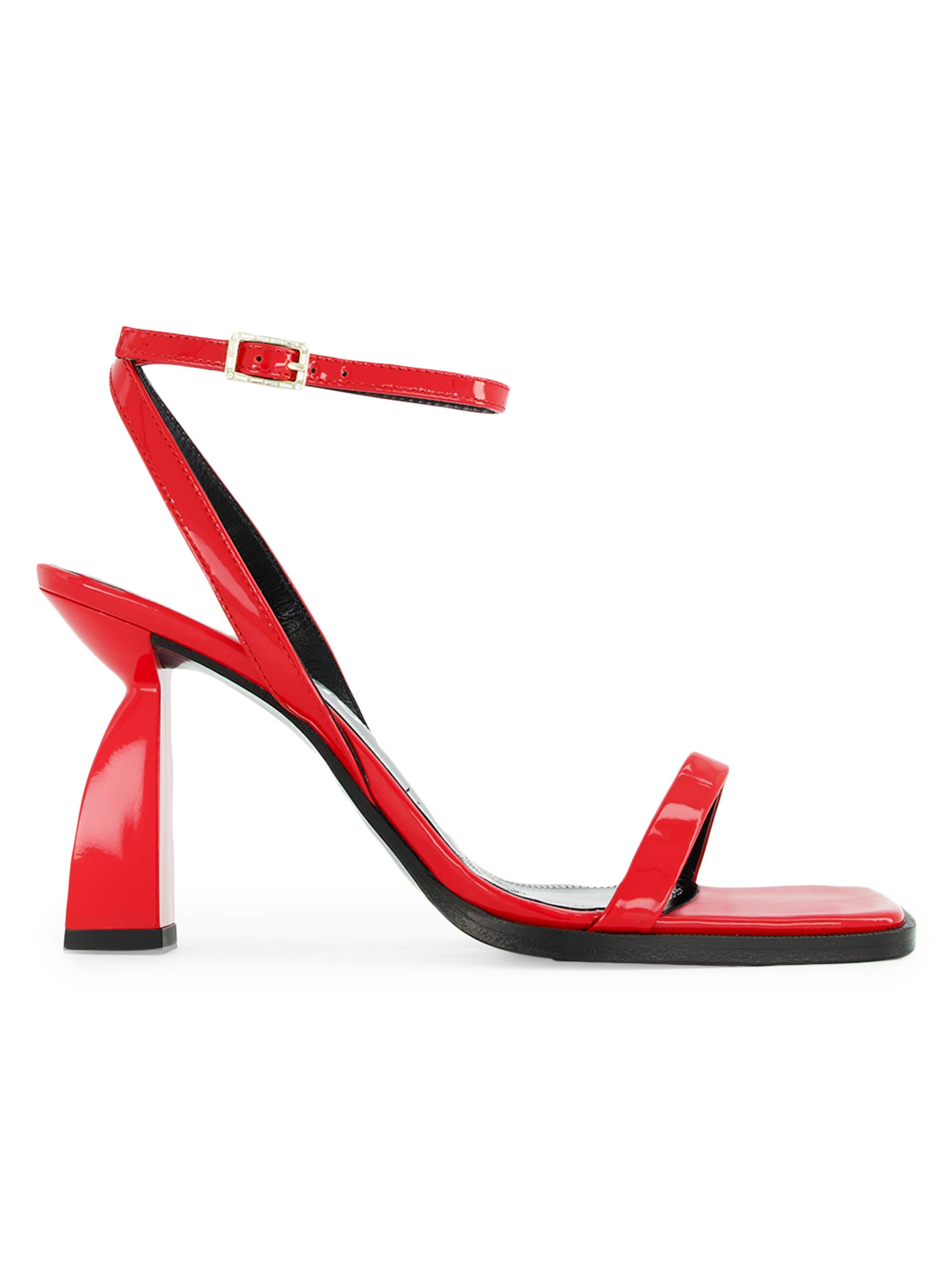 Nodaleto Women's Angel E 90MM Leather Sandals - Red Corvette