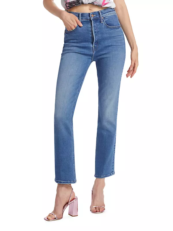 Shop Mother Tripper High-Rise Straight-Leg Jeans | Saks Fifth Avenue