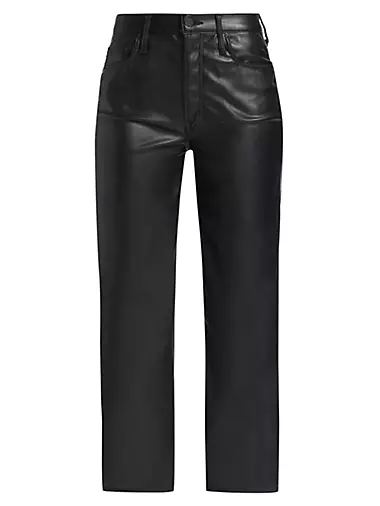GRAPENT Black Pants for Women Black Jeans for Women Black Work Pants Women  Black Pants Black Slacks Women Black Faux Leather Pants Color Black Size XS  X-Small Size 0 Size 2 at