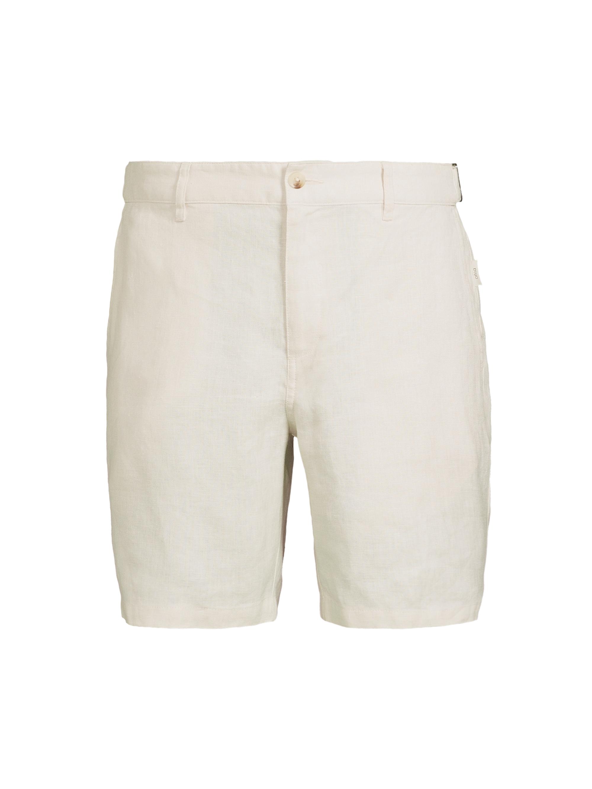 Onia Men's Linen Fixed-Waist Shorts - Stone