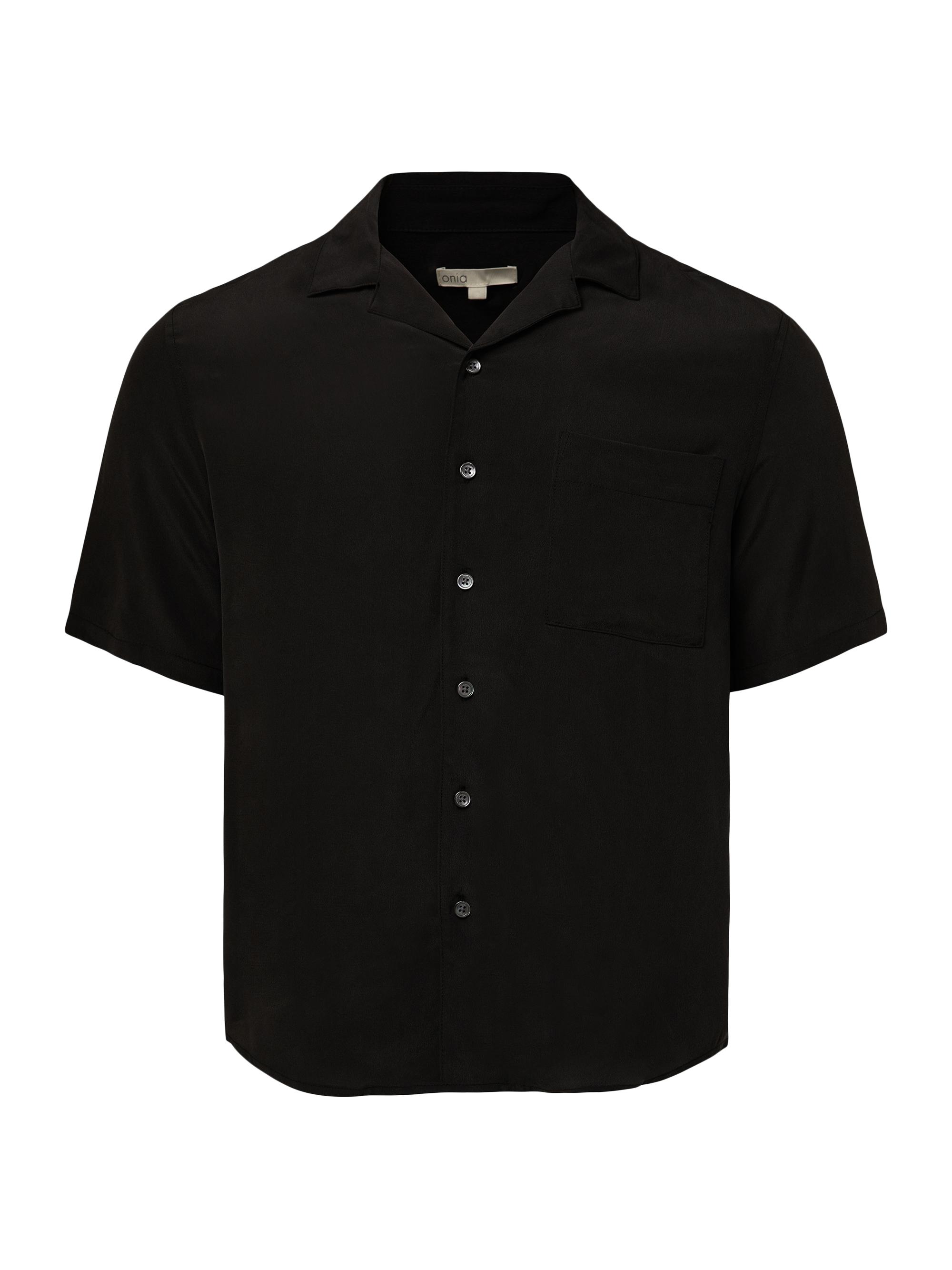 Onia Men's Silk Camp Shirt - Black