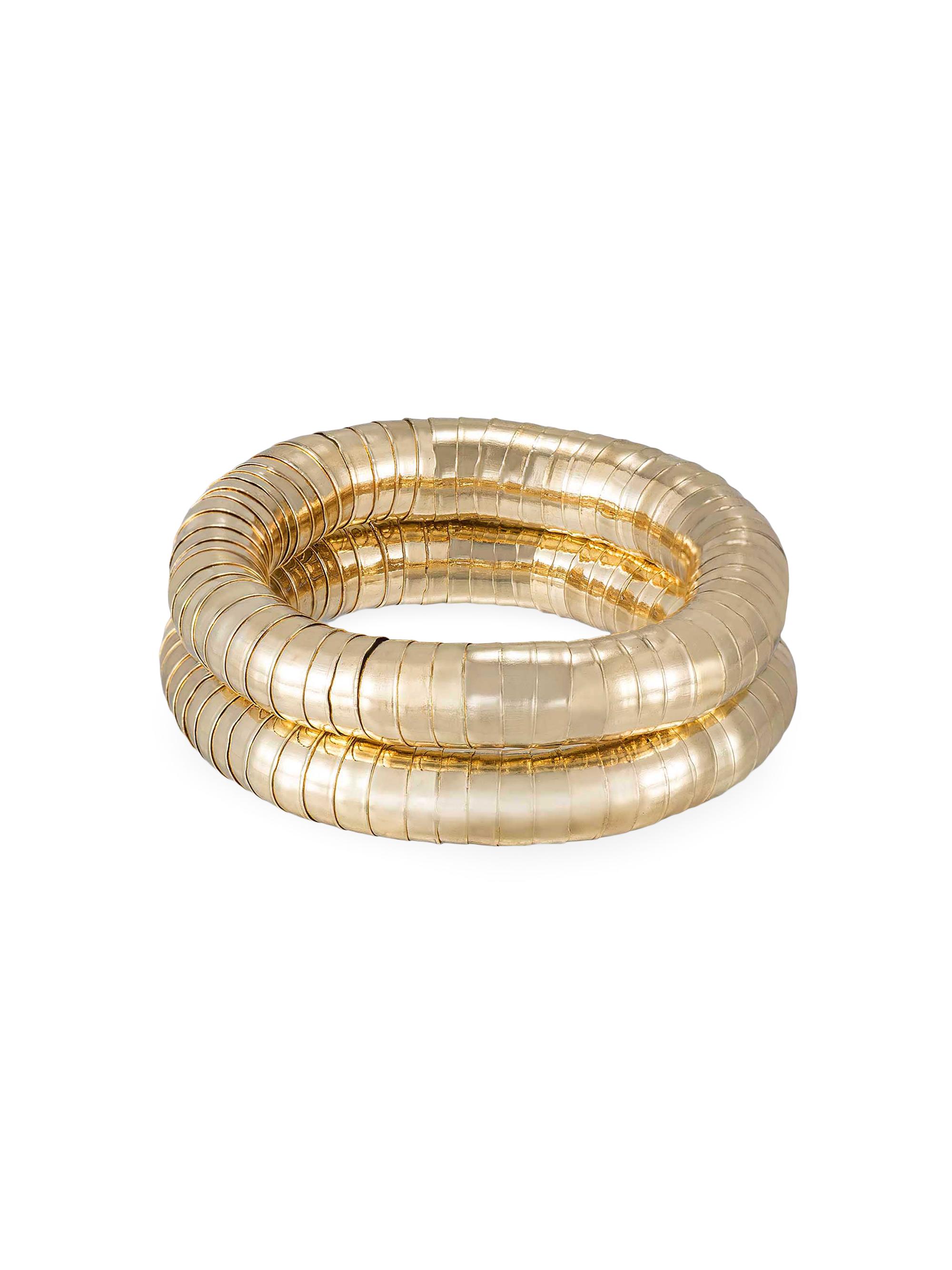 Ettika Women's Liquid 2-Piece 18K Gold-Plated Bracelet Set - Gold