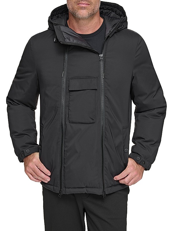 Shop Andrew Marc Anzen Down Stretch Double Front-Zipper Shop Andrew Marc Anzen Down Stretch Double Front-Zipper