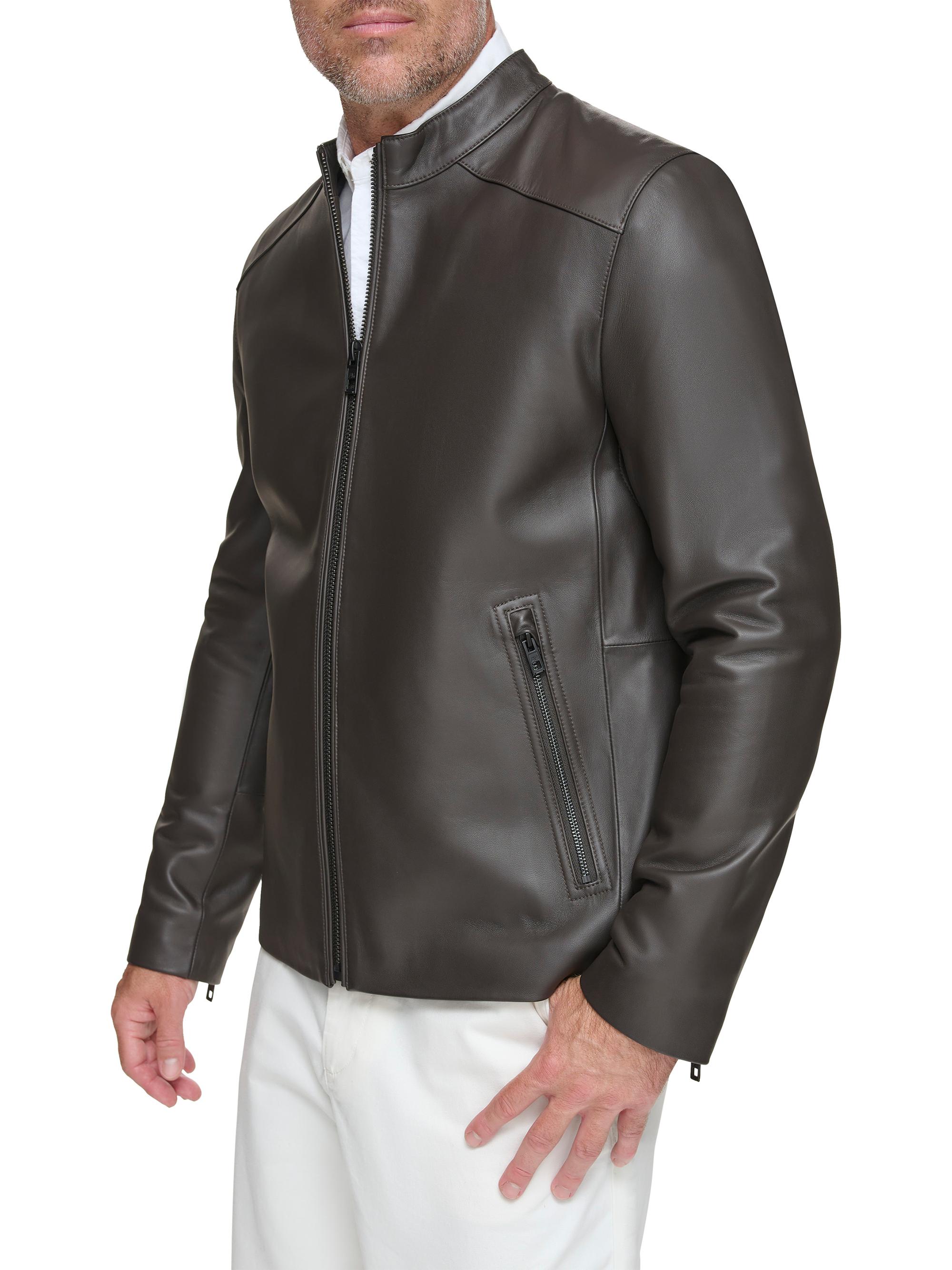 Andrew Marc Corbio Leather Racer Jacket | Saks Fifth Avenue