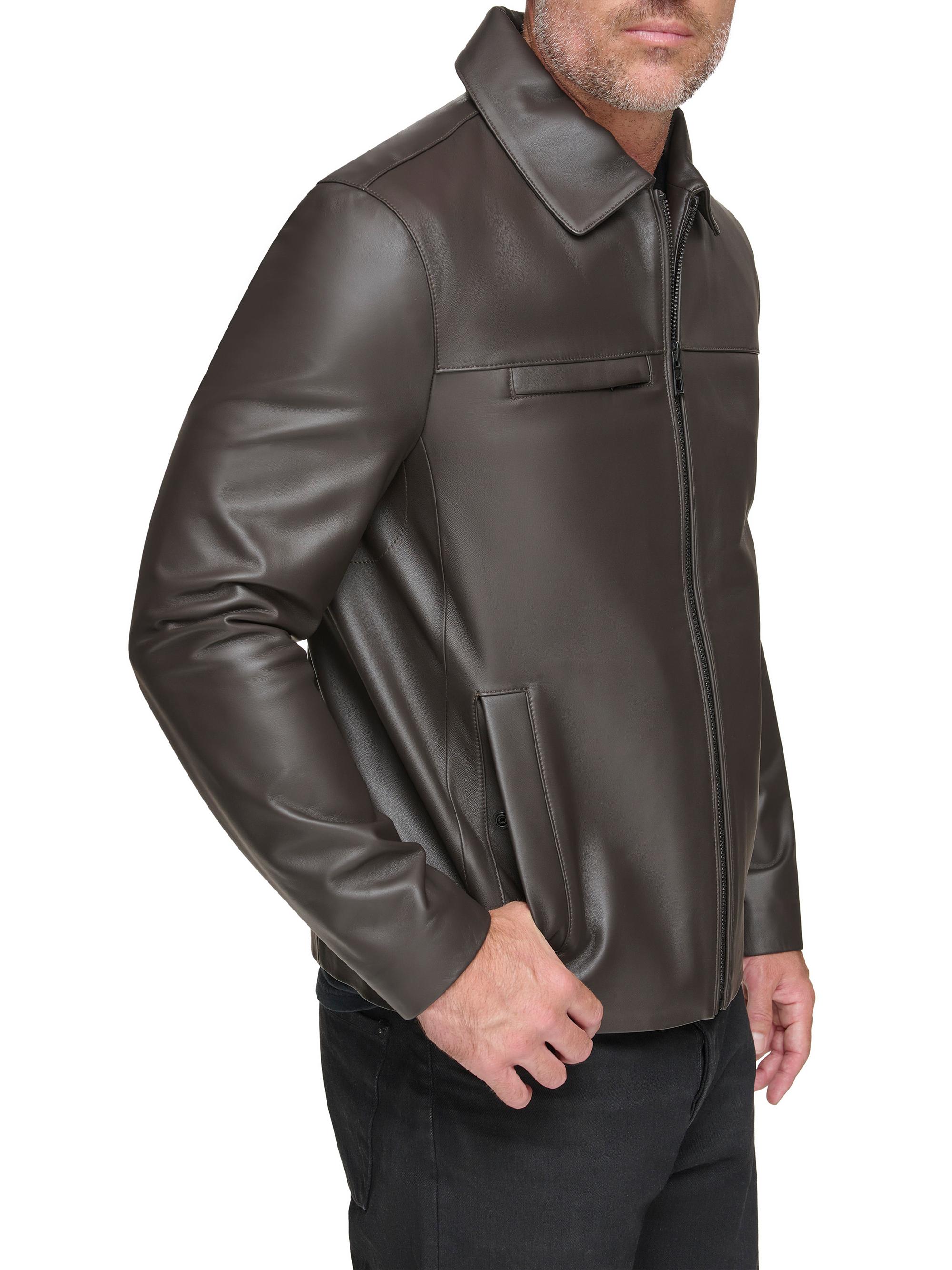 Andrew Marc Damour Matte Leather Jacket | Saks Fifth Avenue