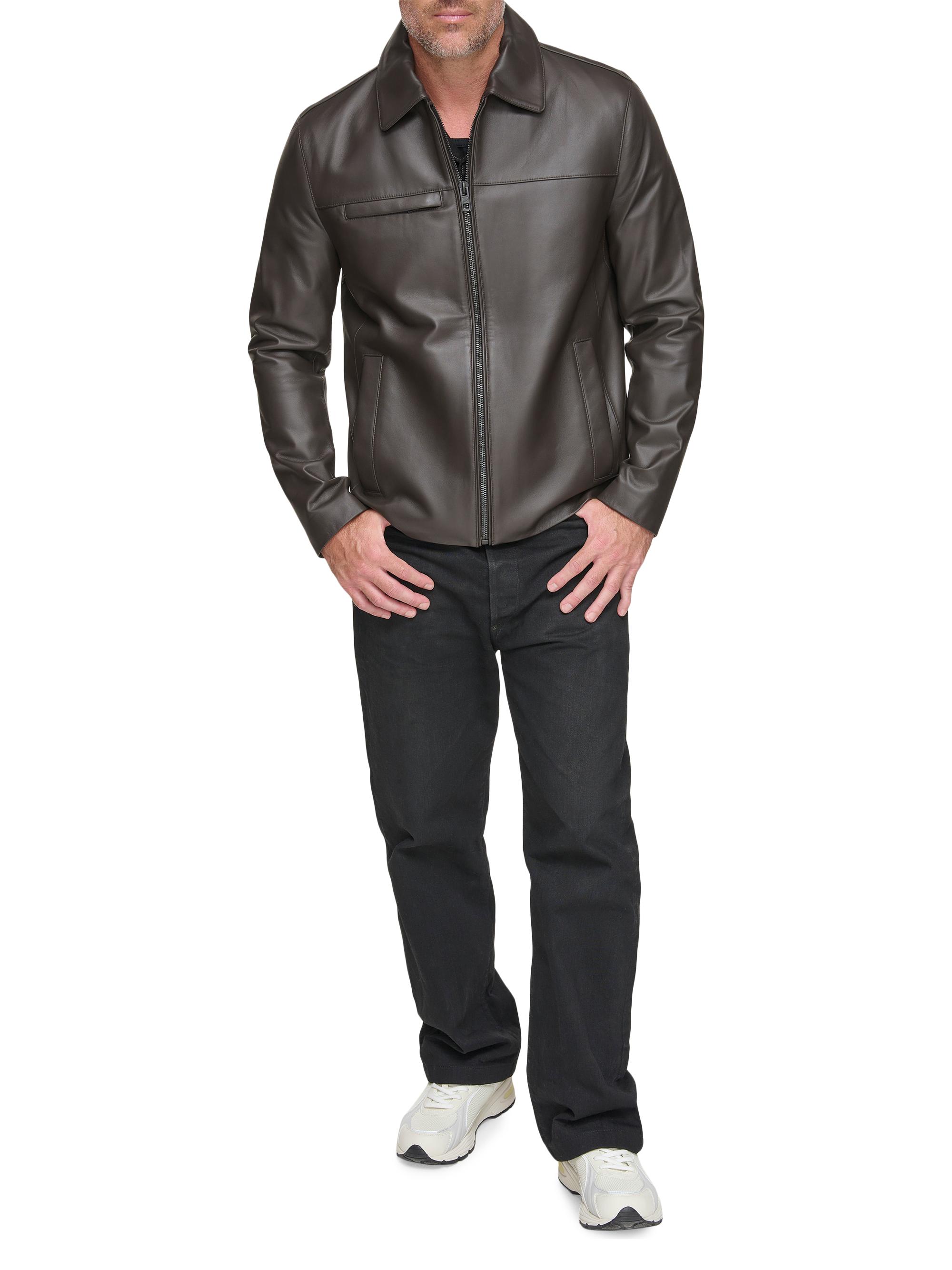 Andrew Marc Damour Matte Leather Jacket | Saks Fifth Avenue
