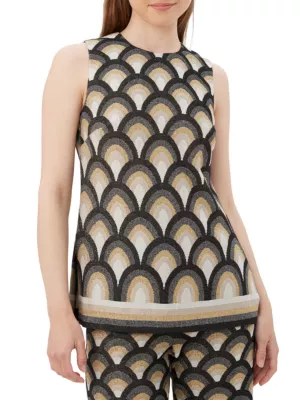 Shop Trina Turk Harutu Sleeveless Jacquard Top | Saks Fifth Avenue