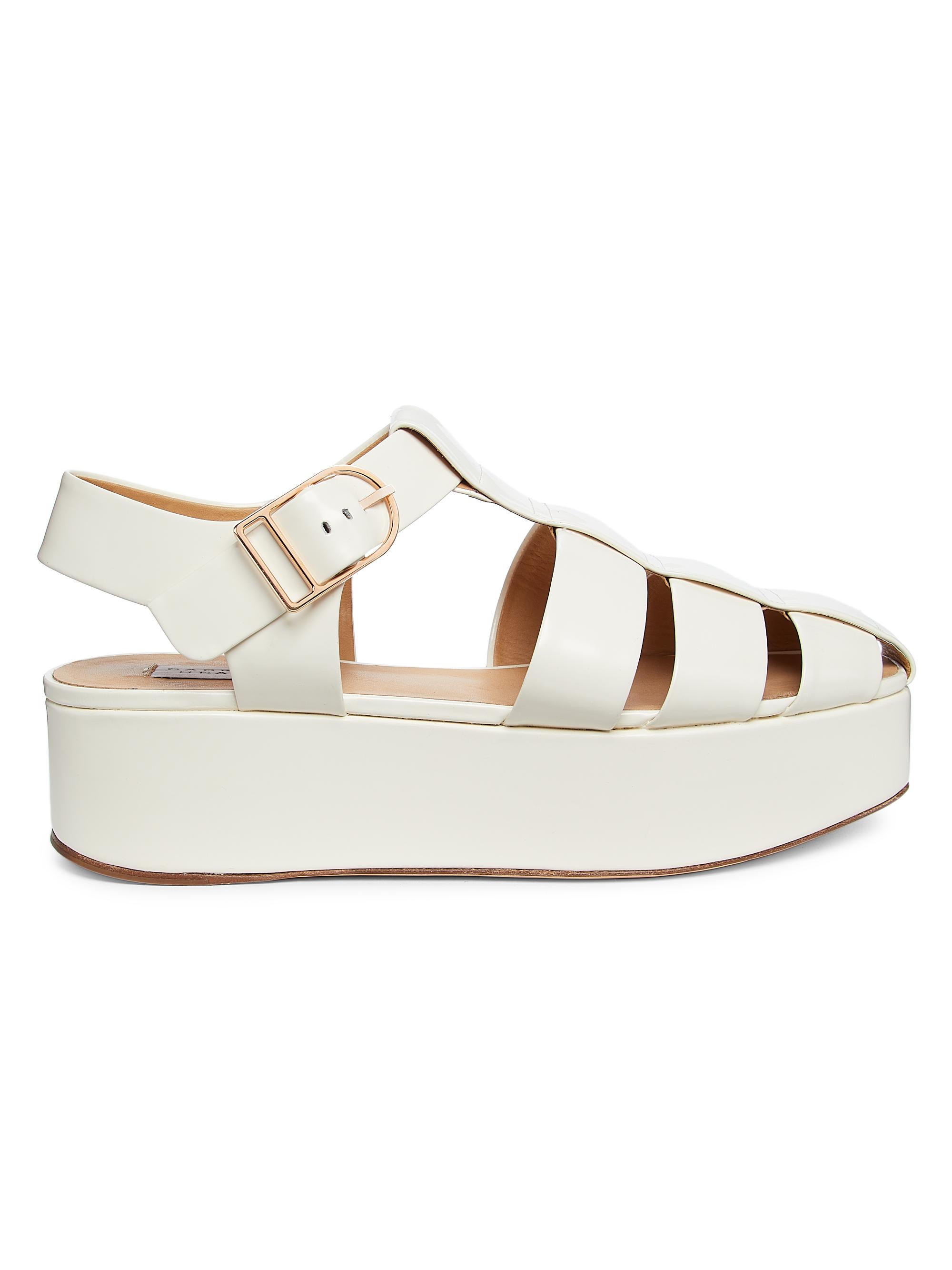 Gabriela Hearst Women's Mila 60MM Leather Platform Fisherman Sandals - Cream