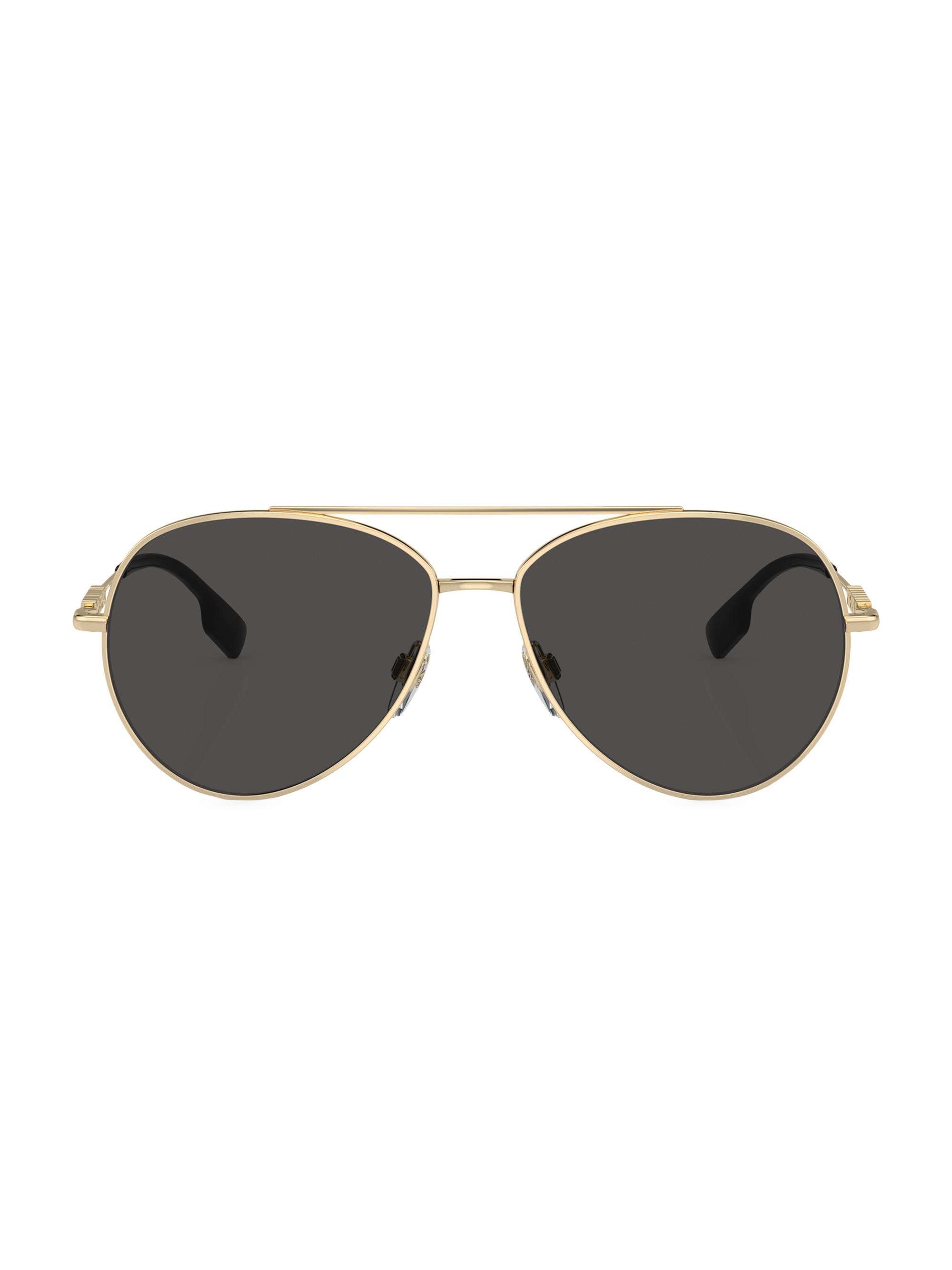 Burberry Women's 58MM Pilot Sunglasses - Light Gold Black