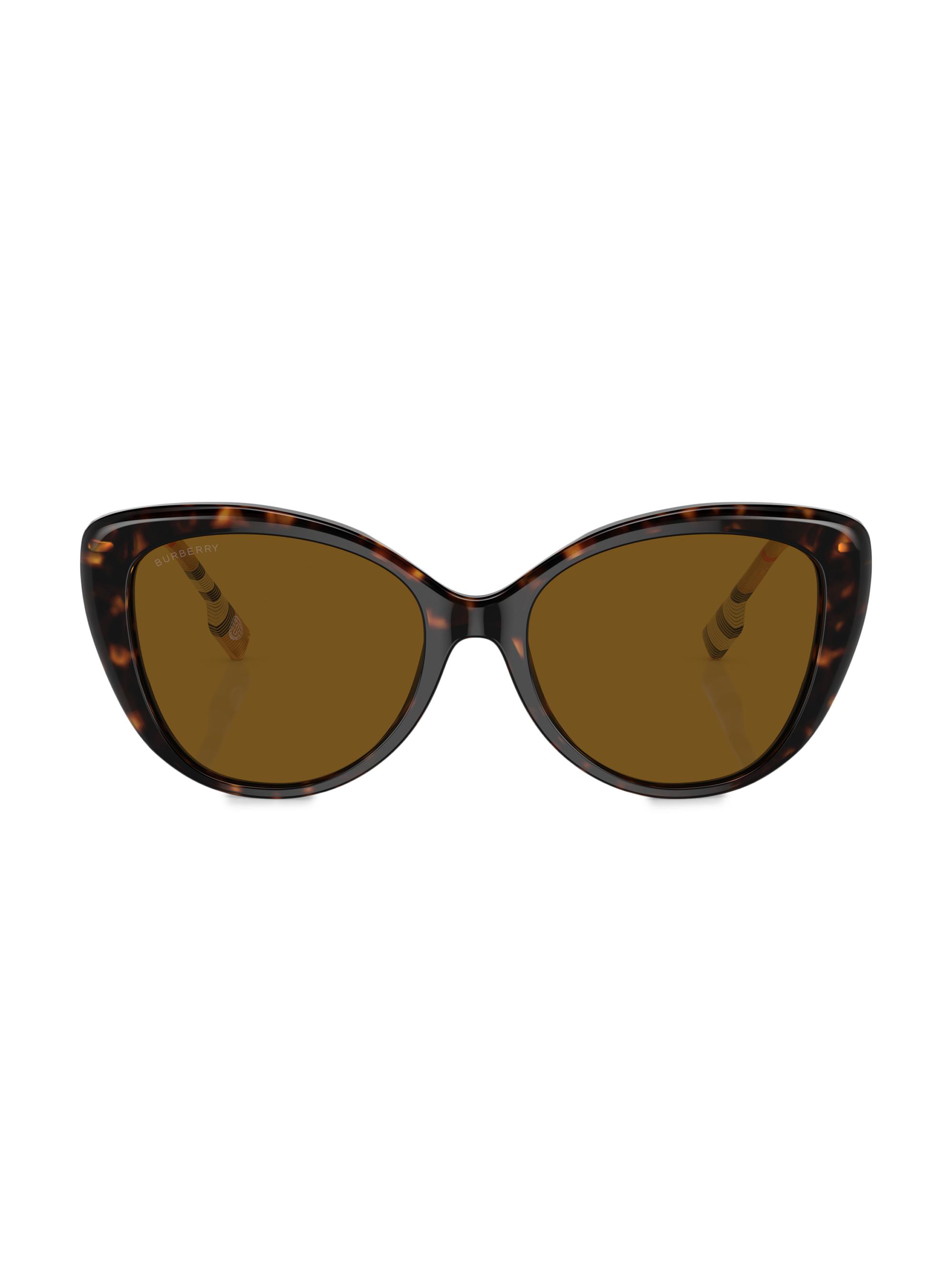Burberry Women's 54MM Cat-Eye Sunglasses - Dark Havana