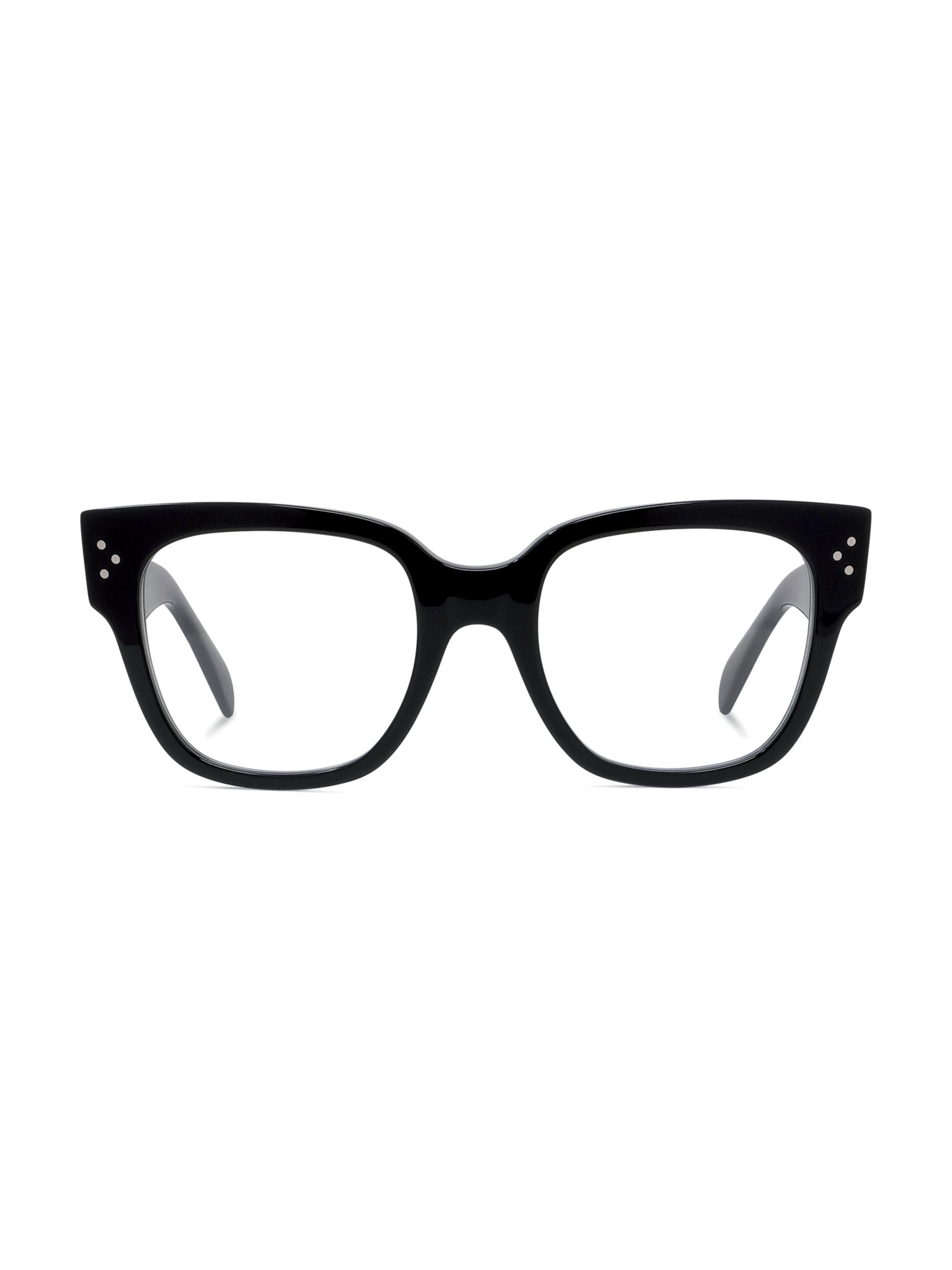 CELINE Men's 53MM Bold 3 Dots Square Eyeglasses - Black