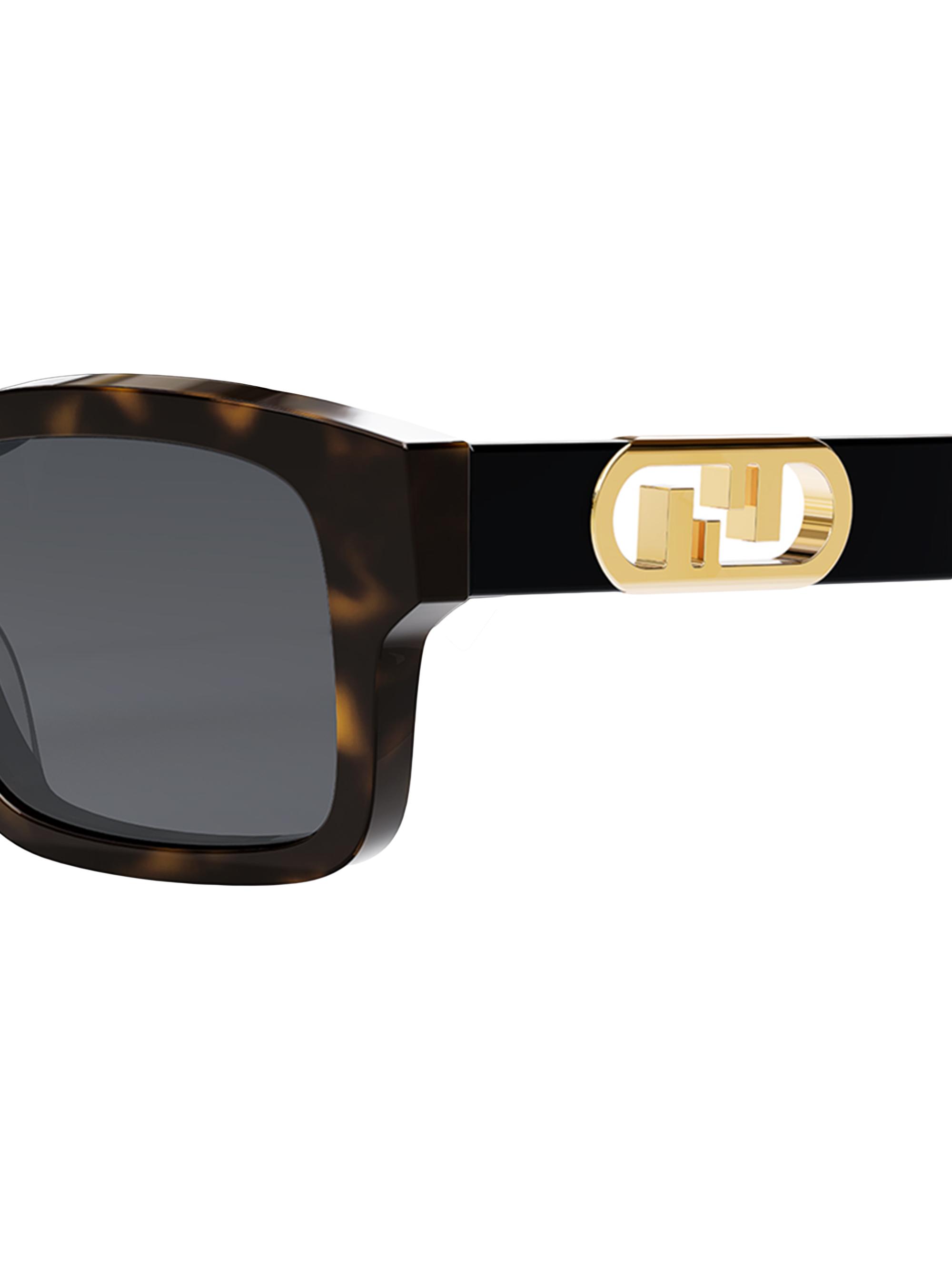 Fendi 53MM O Lock Rectangular Sunglasses | Saks Fifth Avenue display picture 2