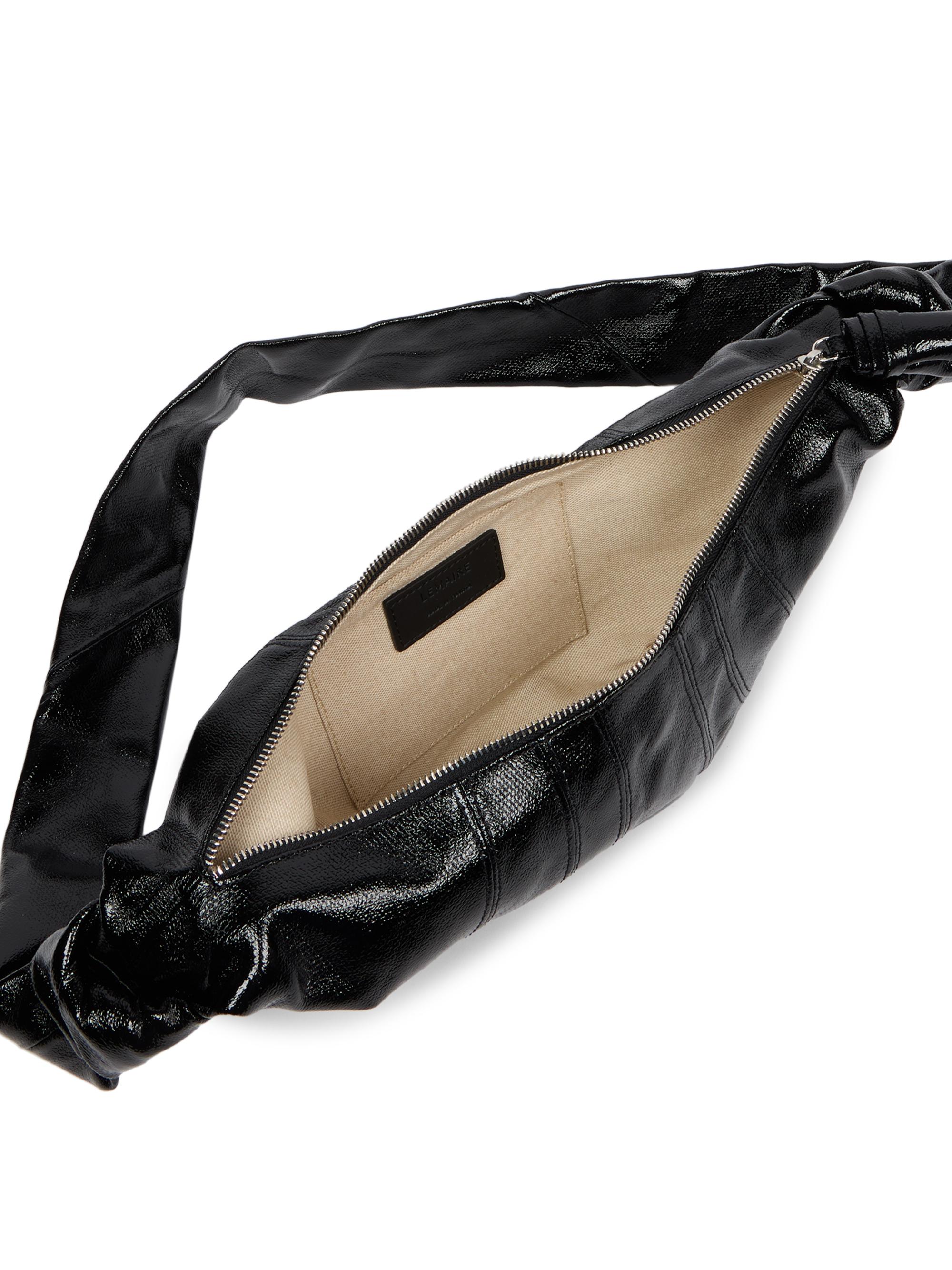 バッグ LEMAIRE MEDIUM CROISSANT COATED COTTON Lemaire - Medium Coated Cotton Croissant Bag in Forest