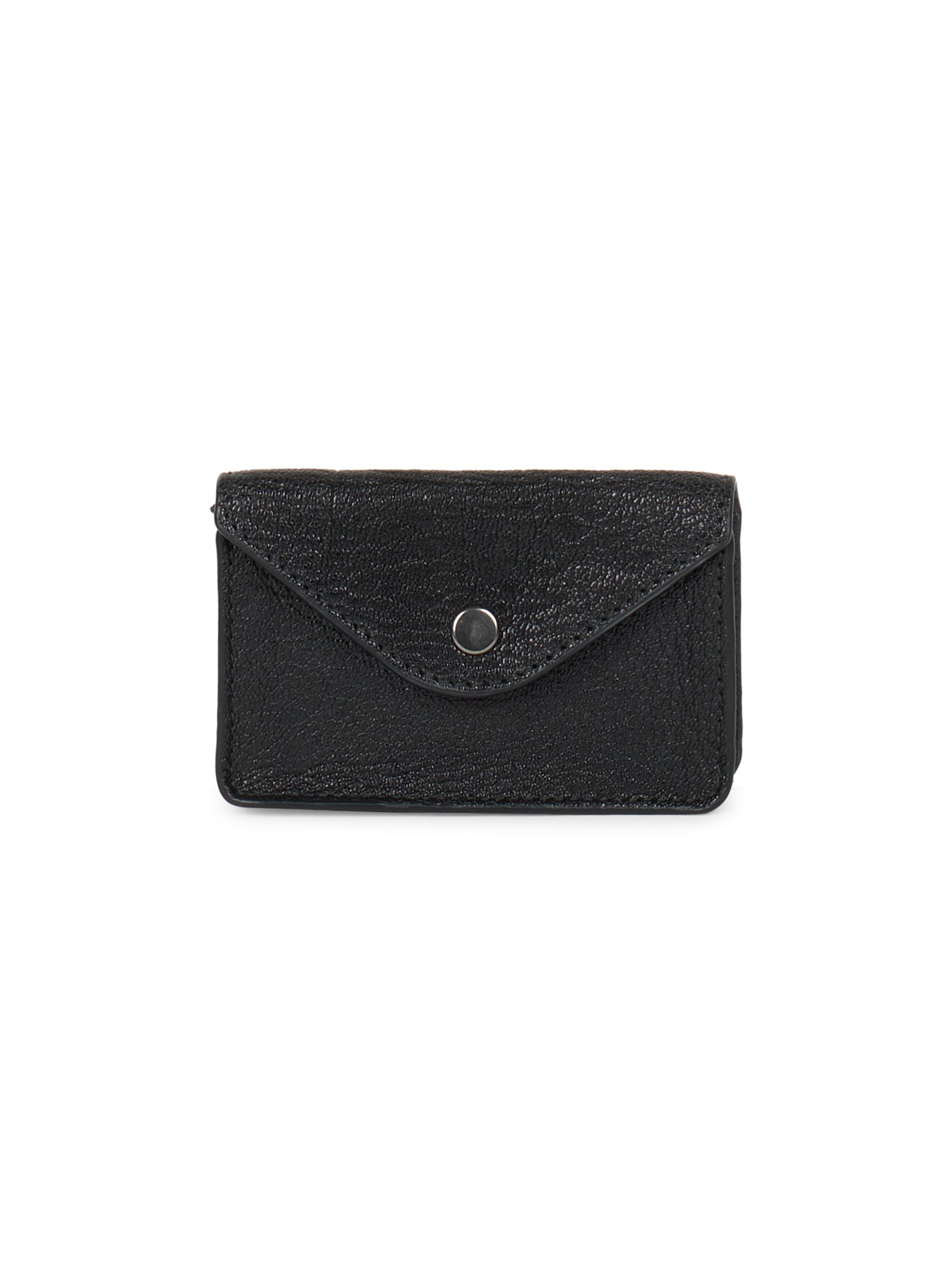 Lemaire Men's Enveloppe Leather Coin Purse - Black