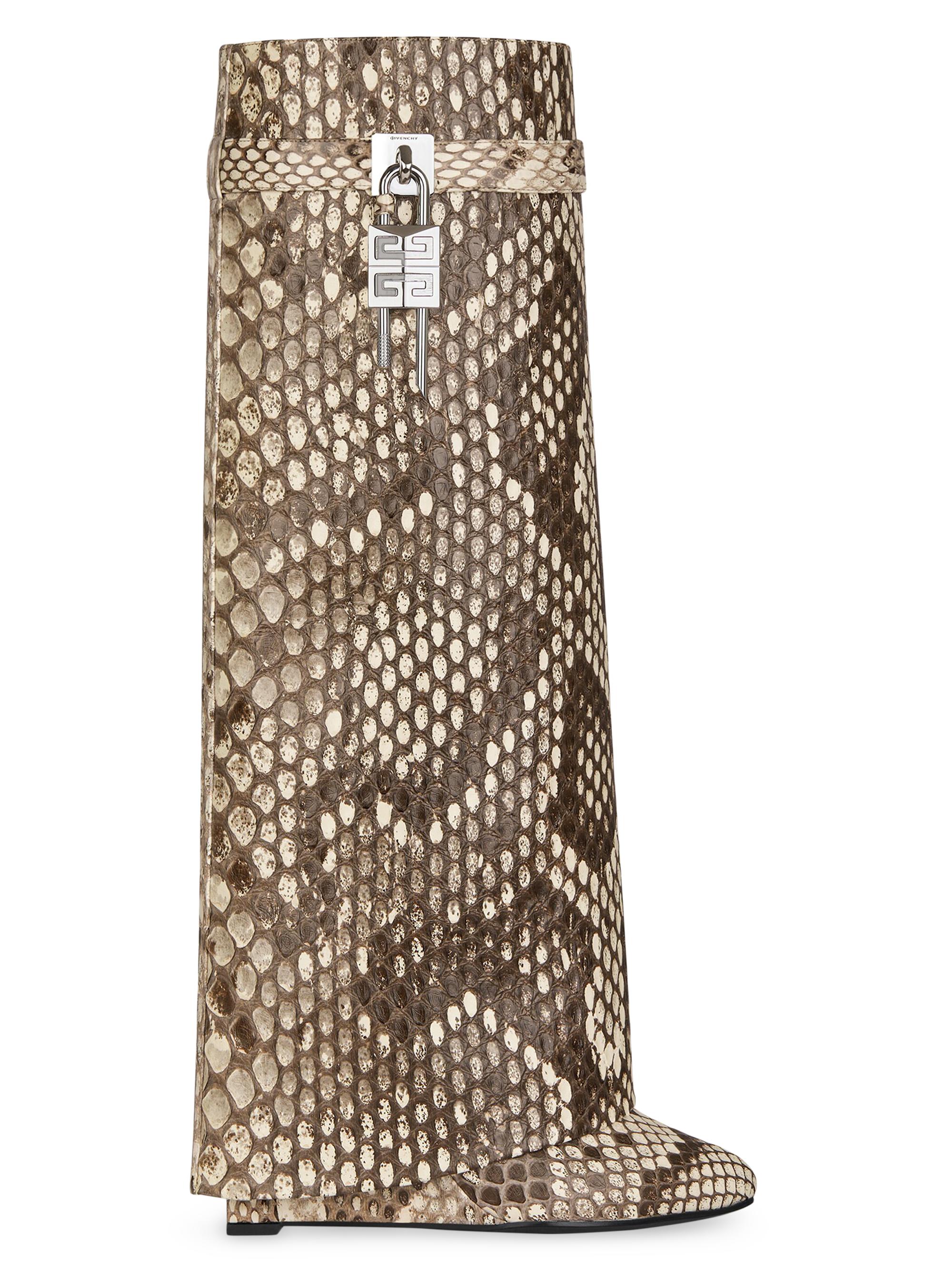 Givenchy Shark Lock Boots Wide Fit In Python Saks Fifth Avenue