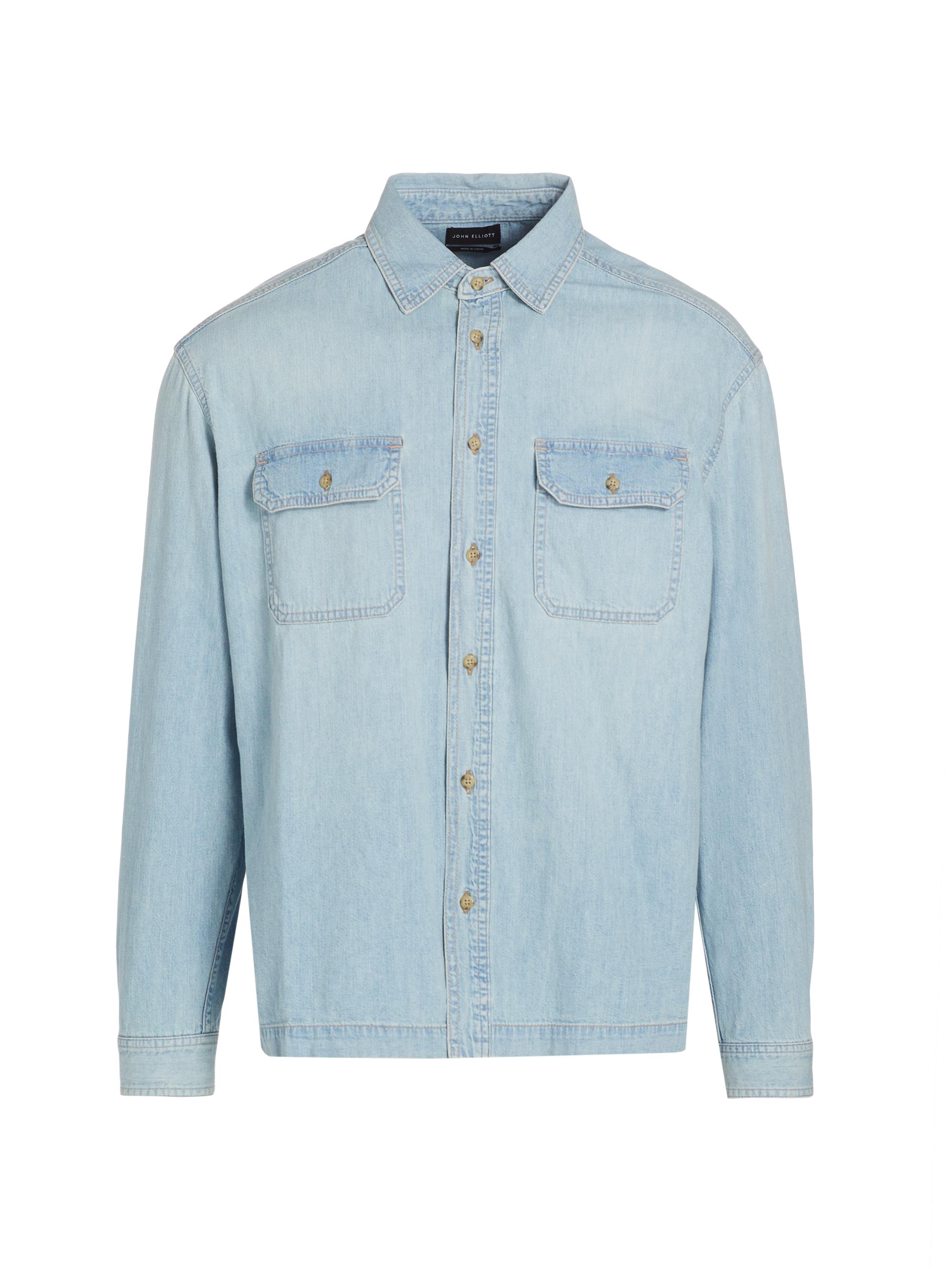 John Elliott Men's Princeton Denim Work Shirt - Indigo