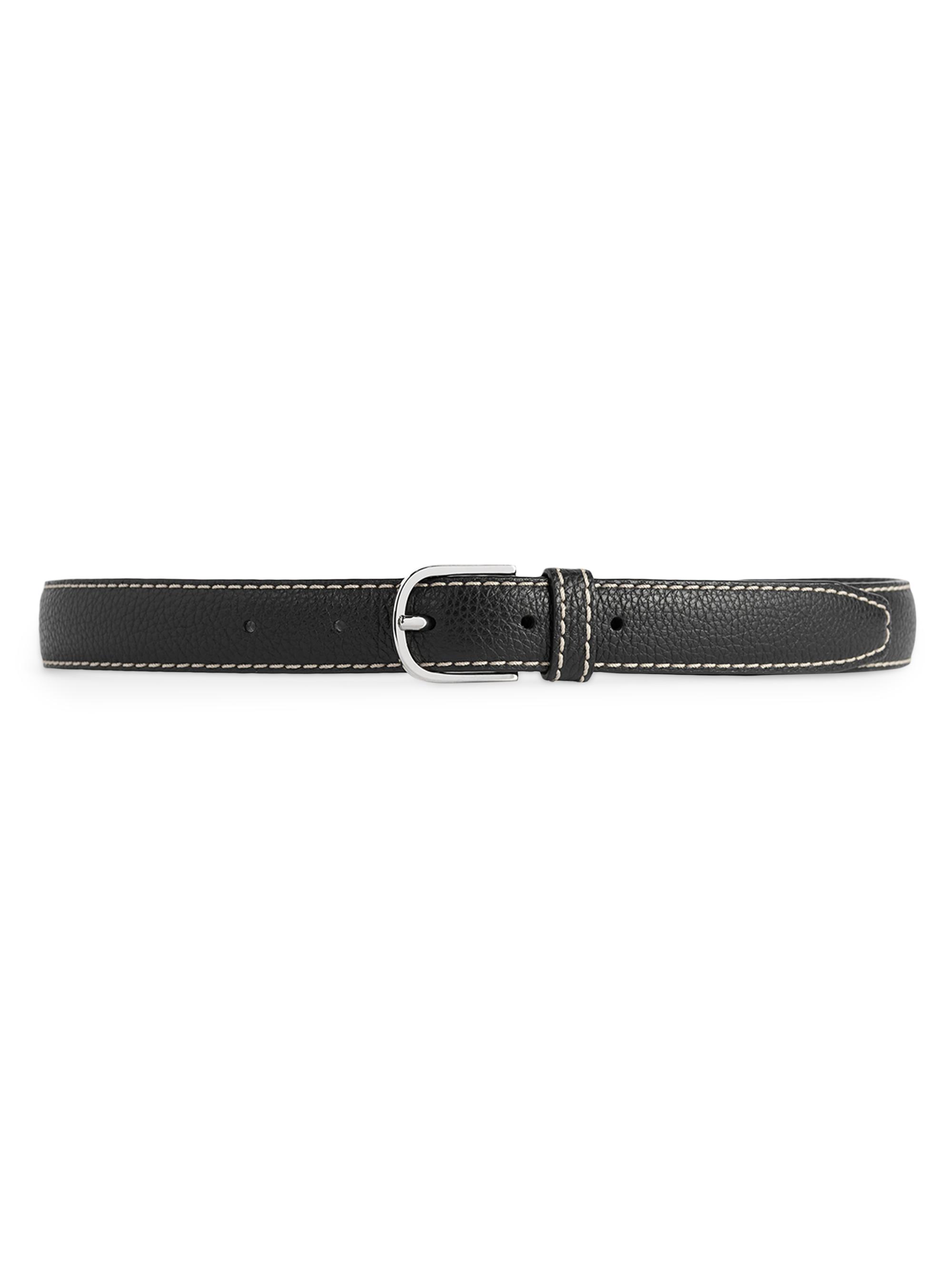 Toteme Women's Slim Trouser Leather Belt - Black