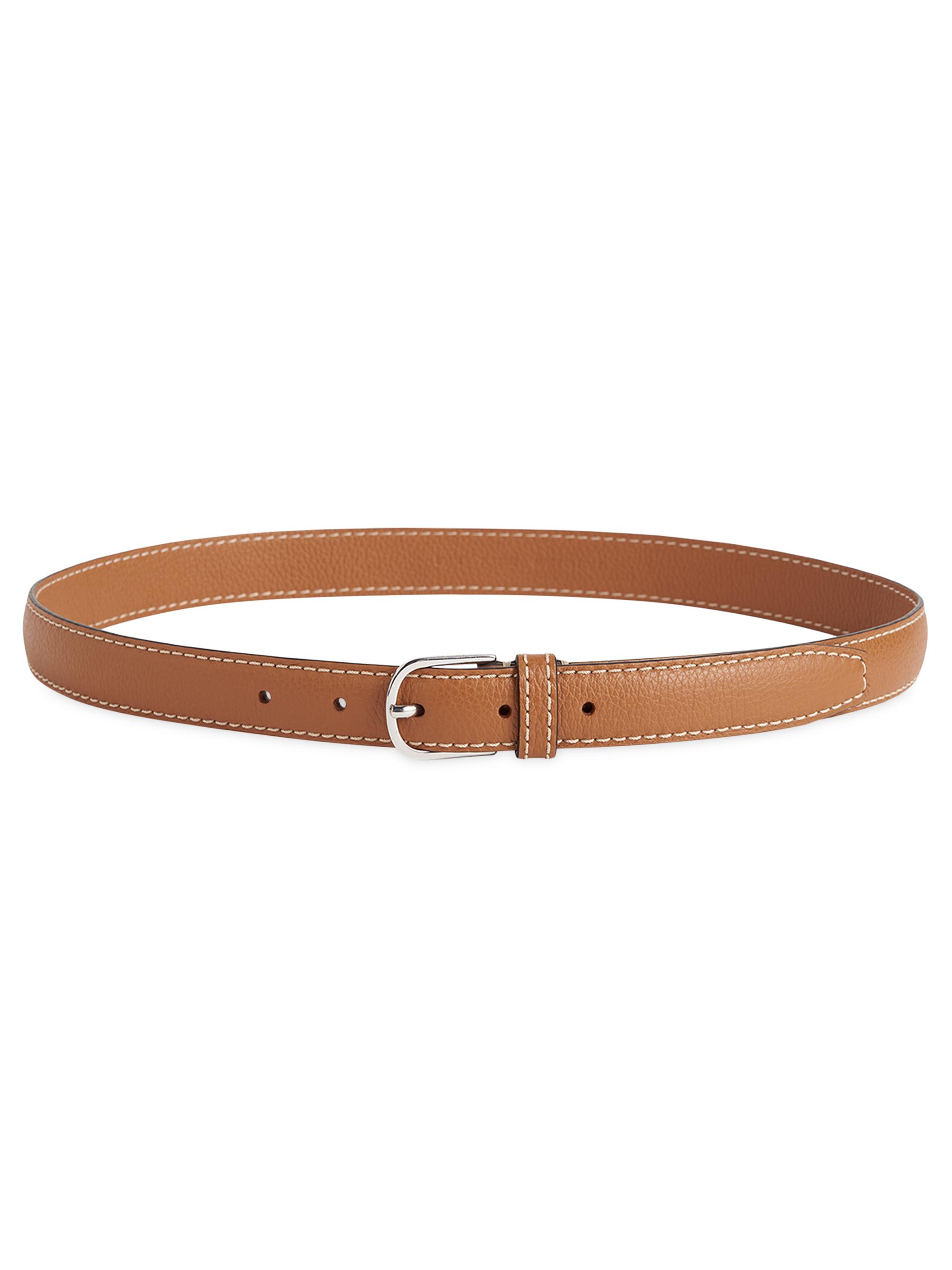 Toteme Women's Slim Trouser Leather Belt - Tan | Thumbnail 4