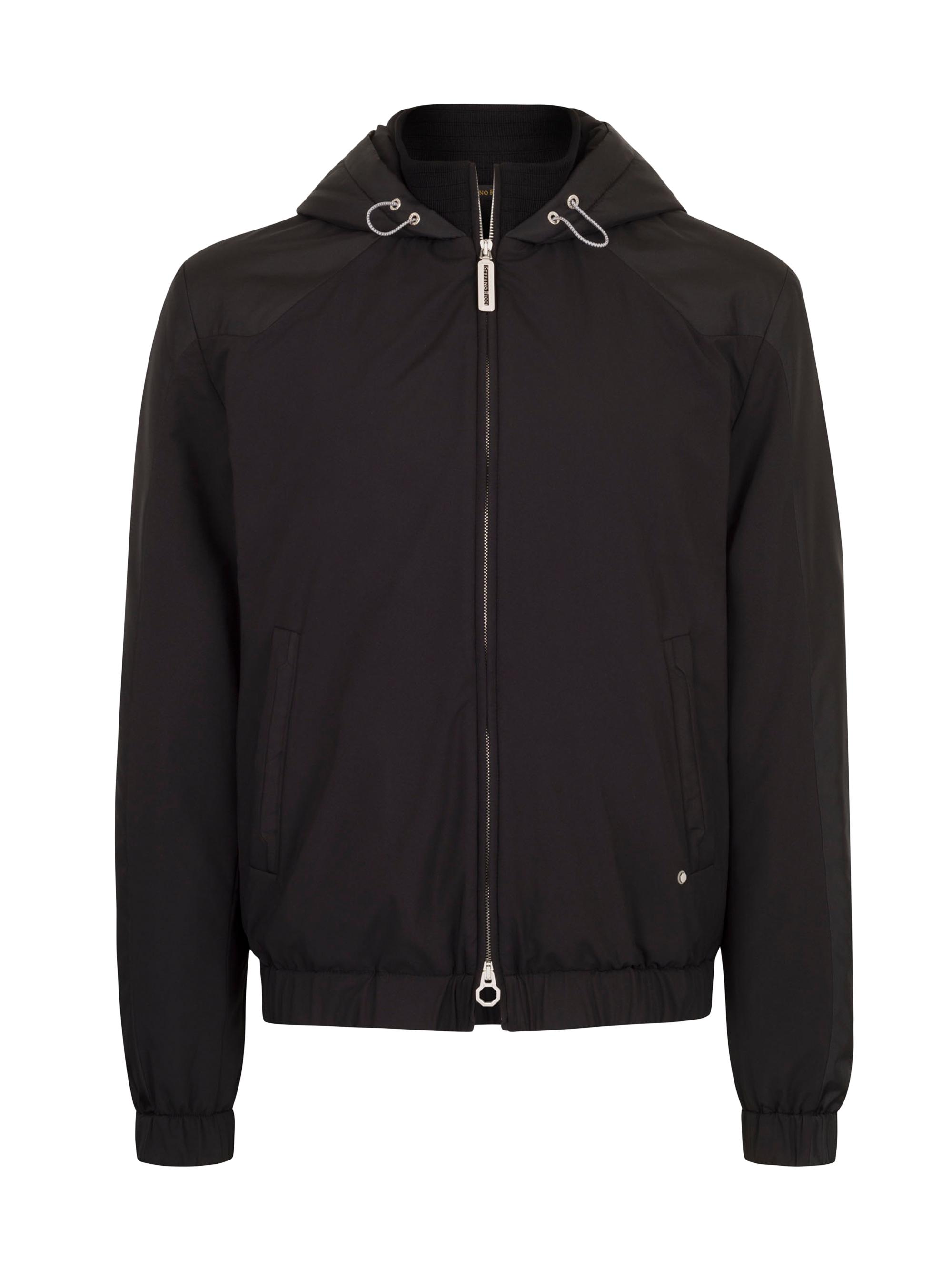 Stefano Ricci Men's Hooded Blouson Jacket - Black