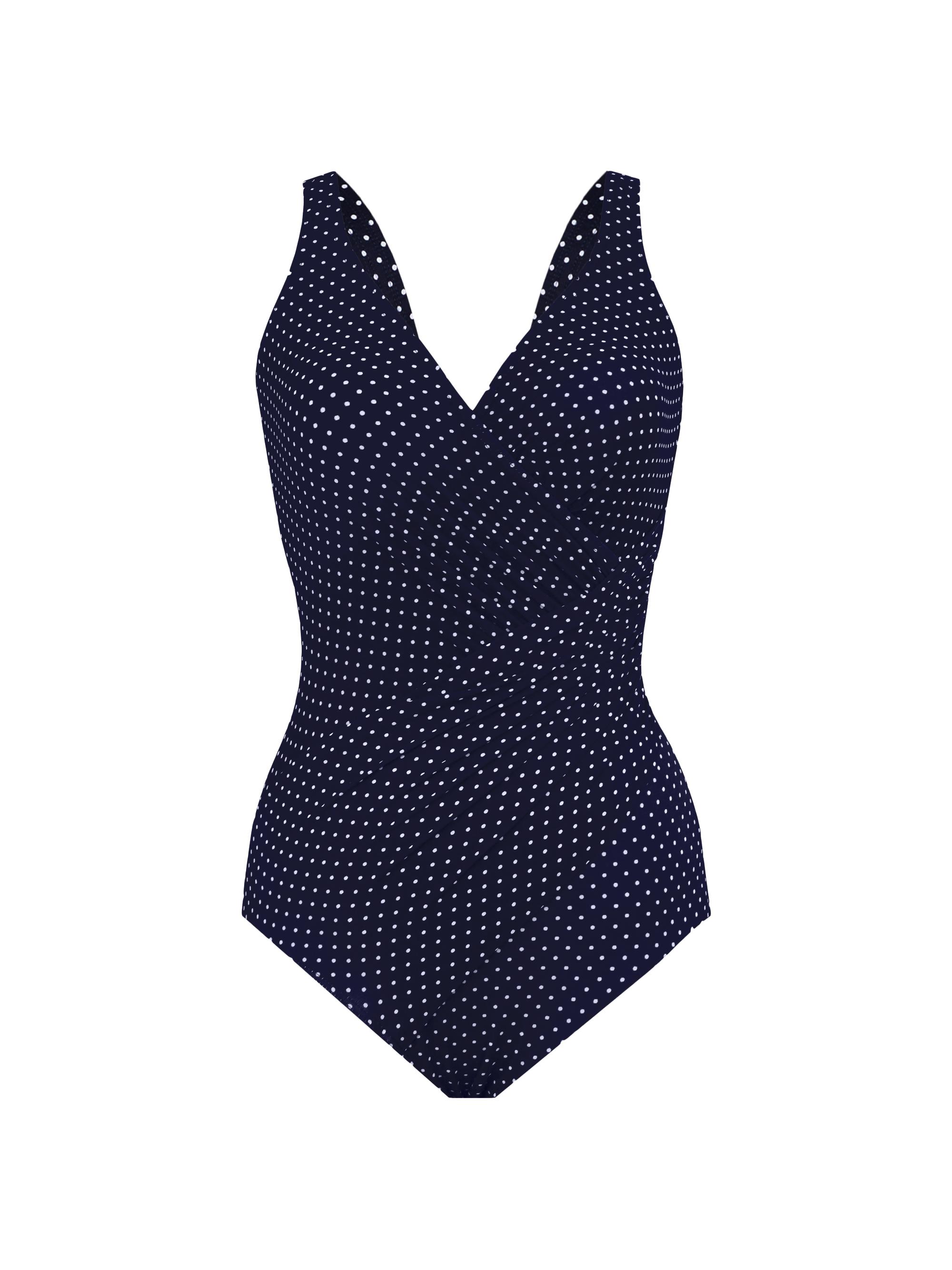 Miraclesuit Swim Women's Pin Point Oceanus One-Piece Swimsuit - Black White