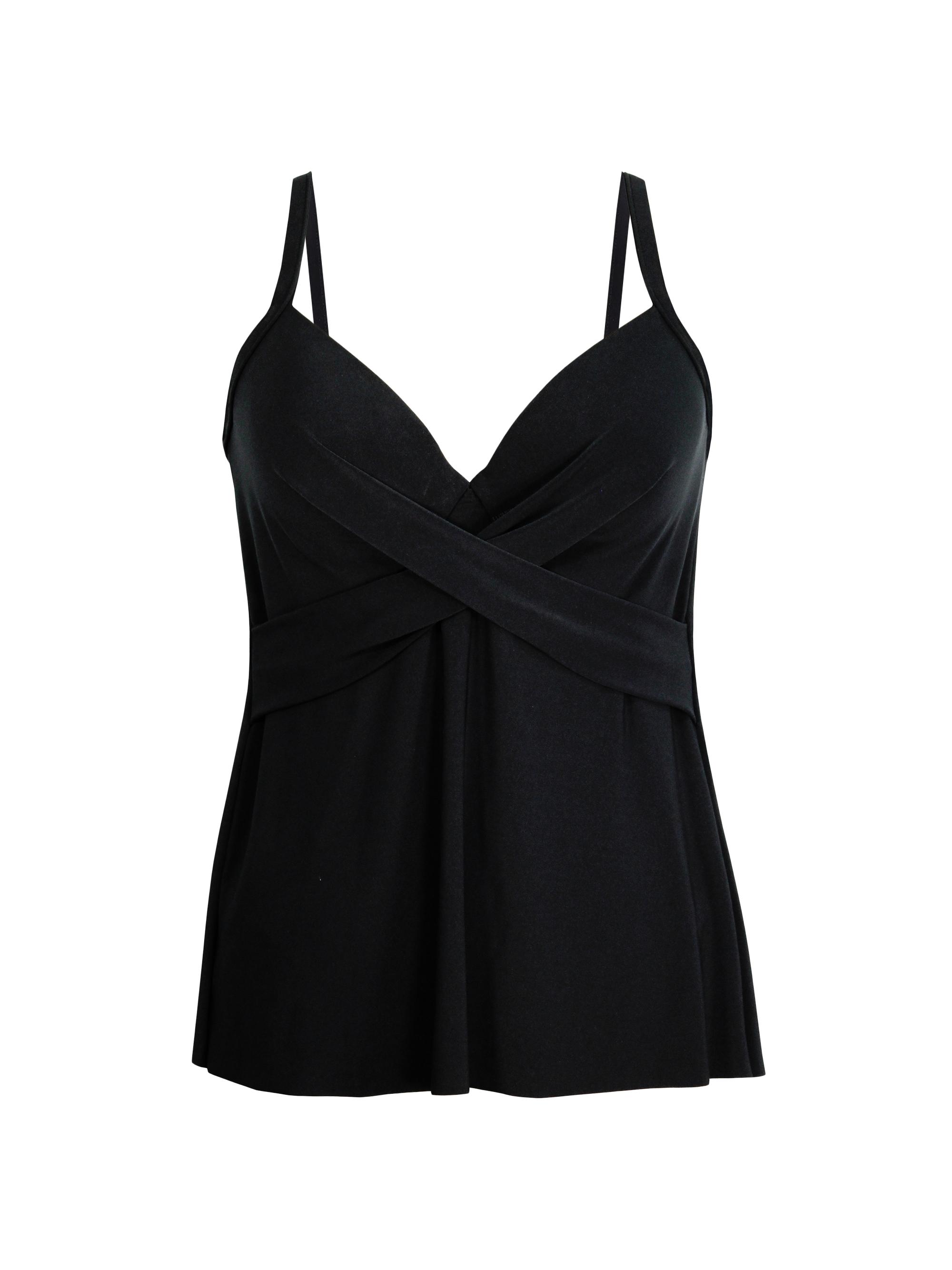 Miraclesuit Swim Women's Rock Solid Allura Tankini Top - Black
