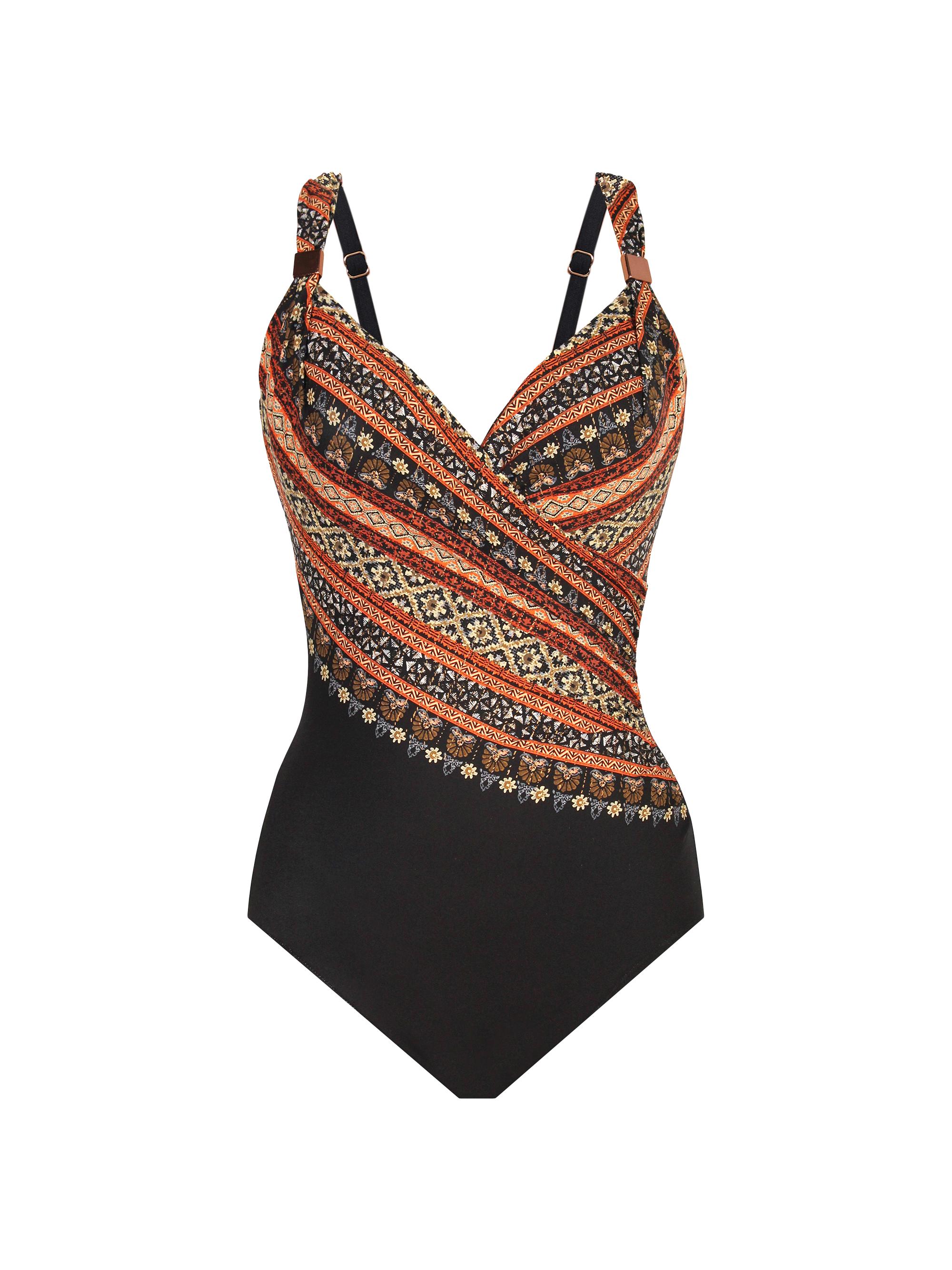 Miraclesuit Swim Women's Zwina Siren Printed One-Piece Swimsuit - Black Multi