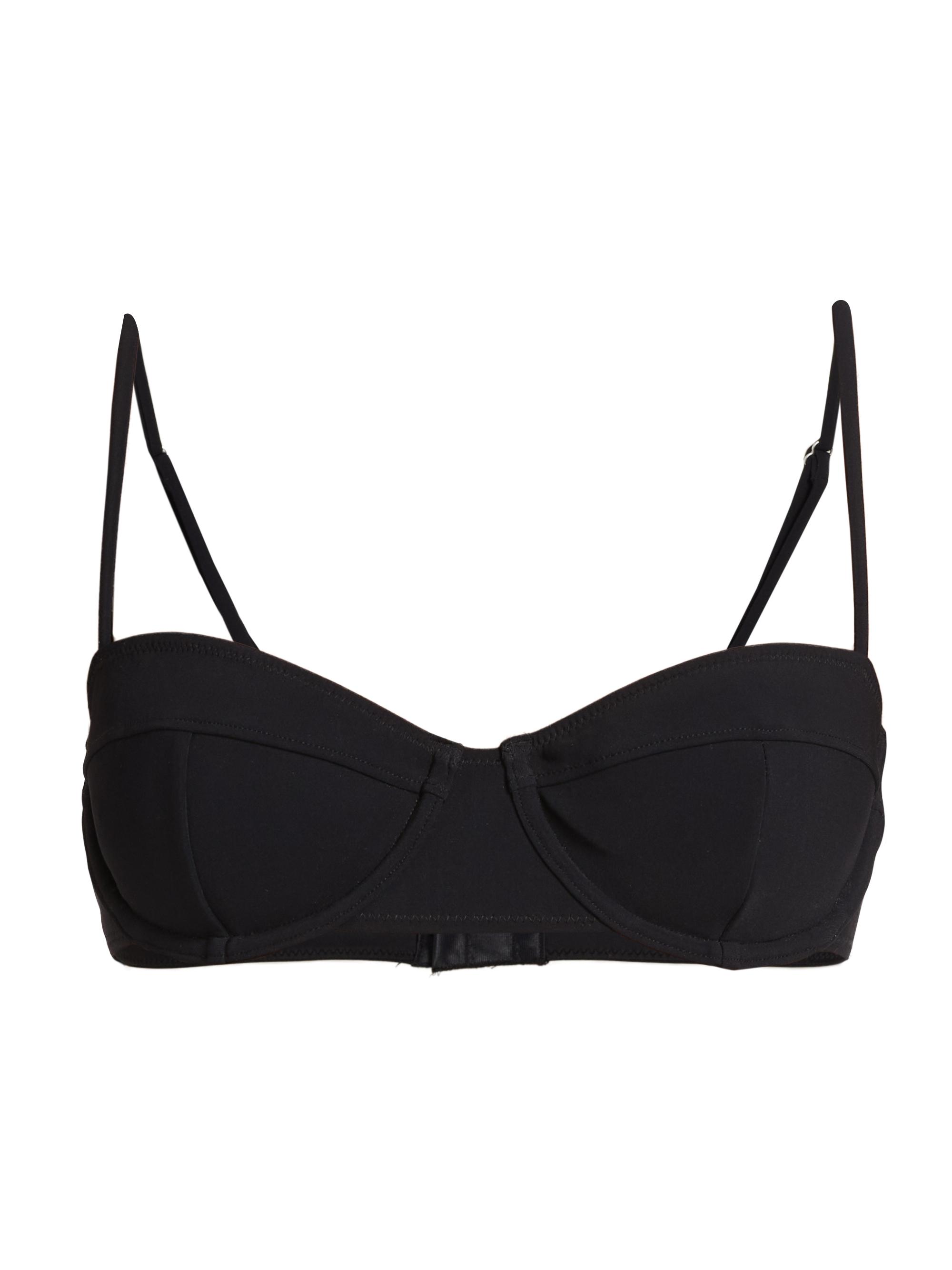 SIMKHAI Women's Spenser Stitched Bikini Top - Black