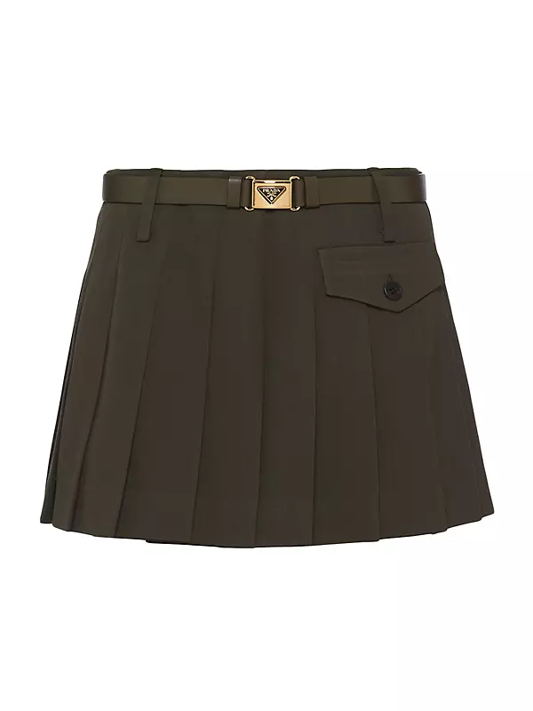 Short Leather-look Pleated Skirt Noir Maje - Women