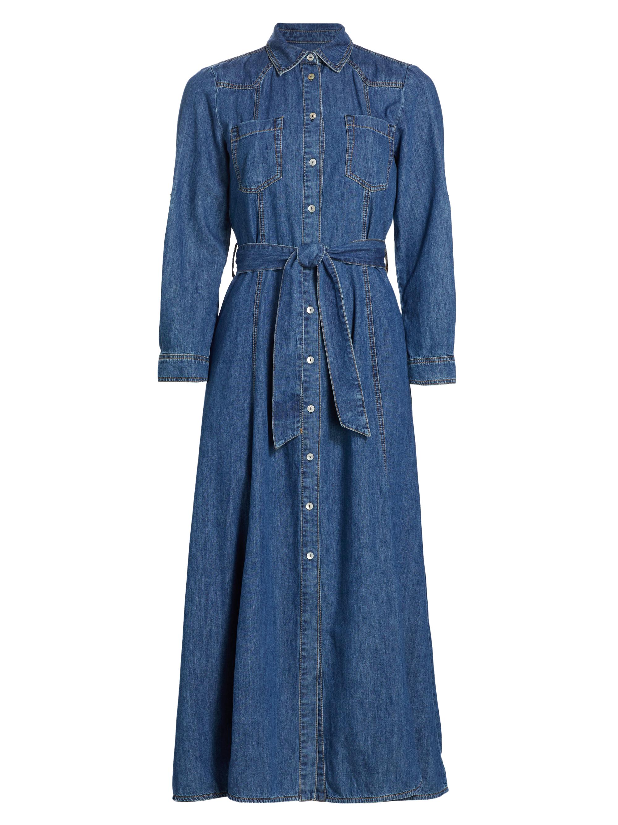 white christmas dresses Marella CABINA Denim Mini Dress 24132210542 Col 001 – Izzi of Baslow