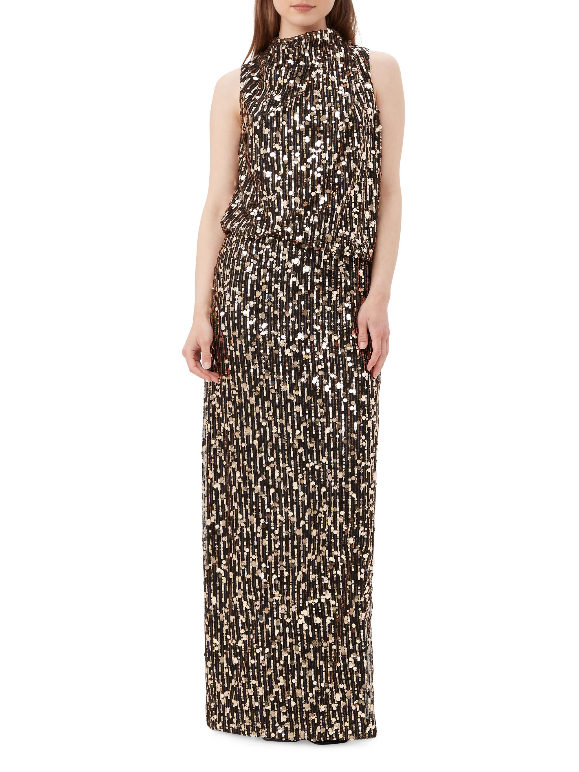 Trina Turk Women's Lenaya Sequined Maxi Dress - Black Gold