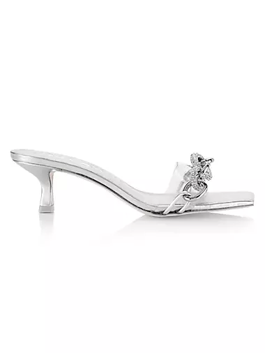 Lynn 50MM Crystal-Embellished Kitten-Heel Sandals
