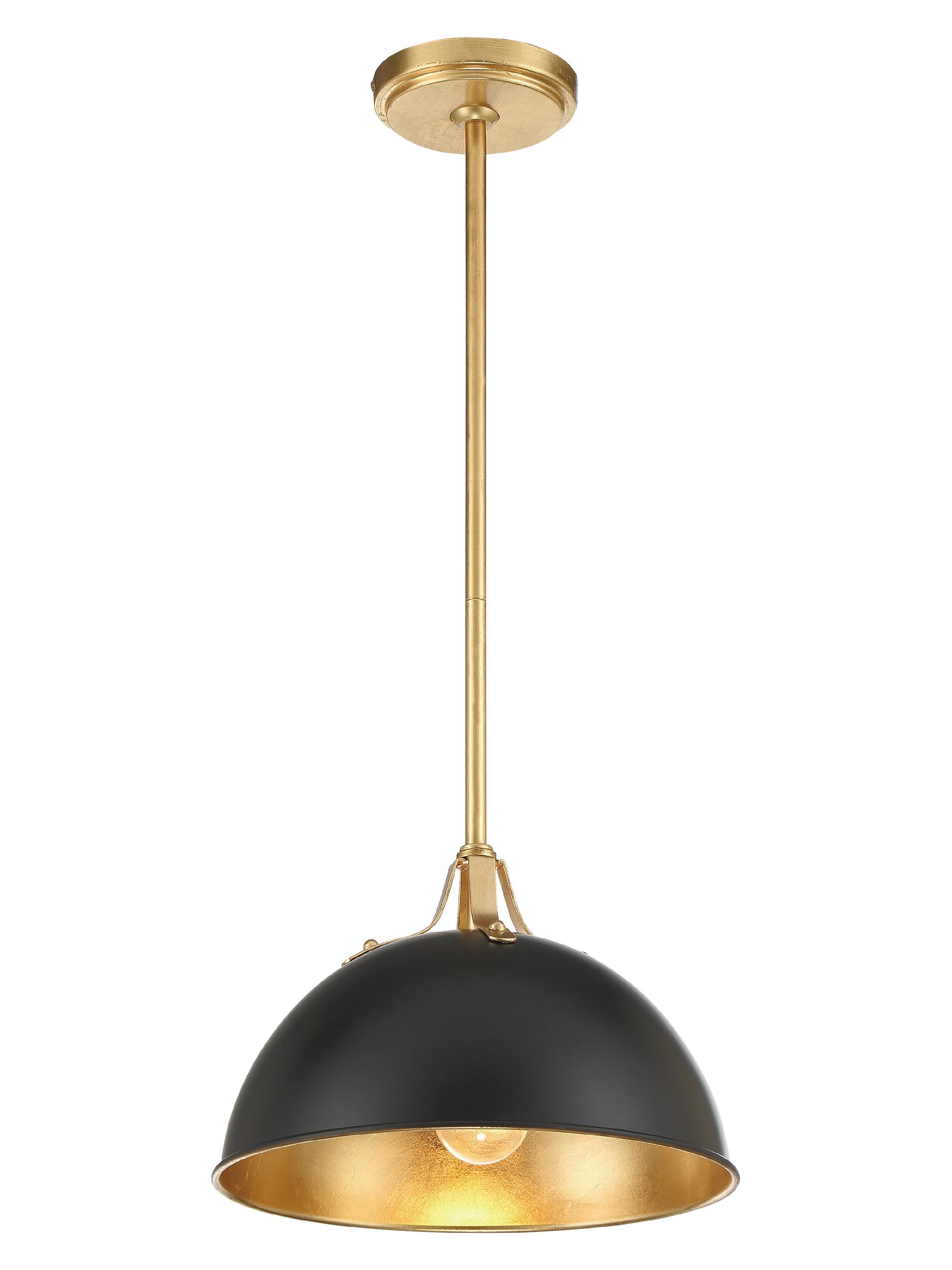 Crystorama Soto Mini Pendant - Black Gold