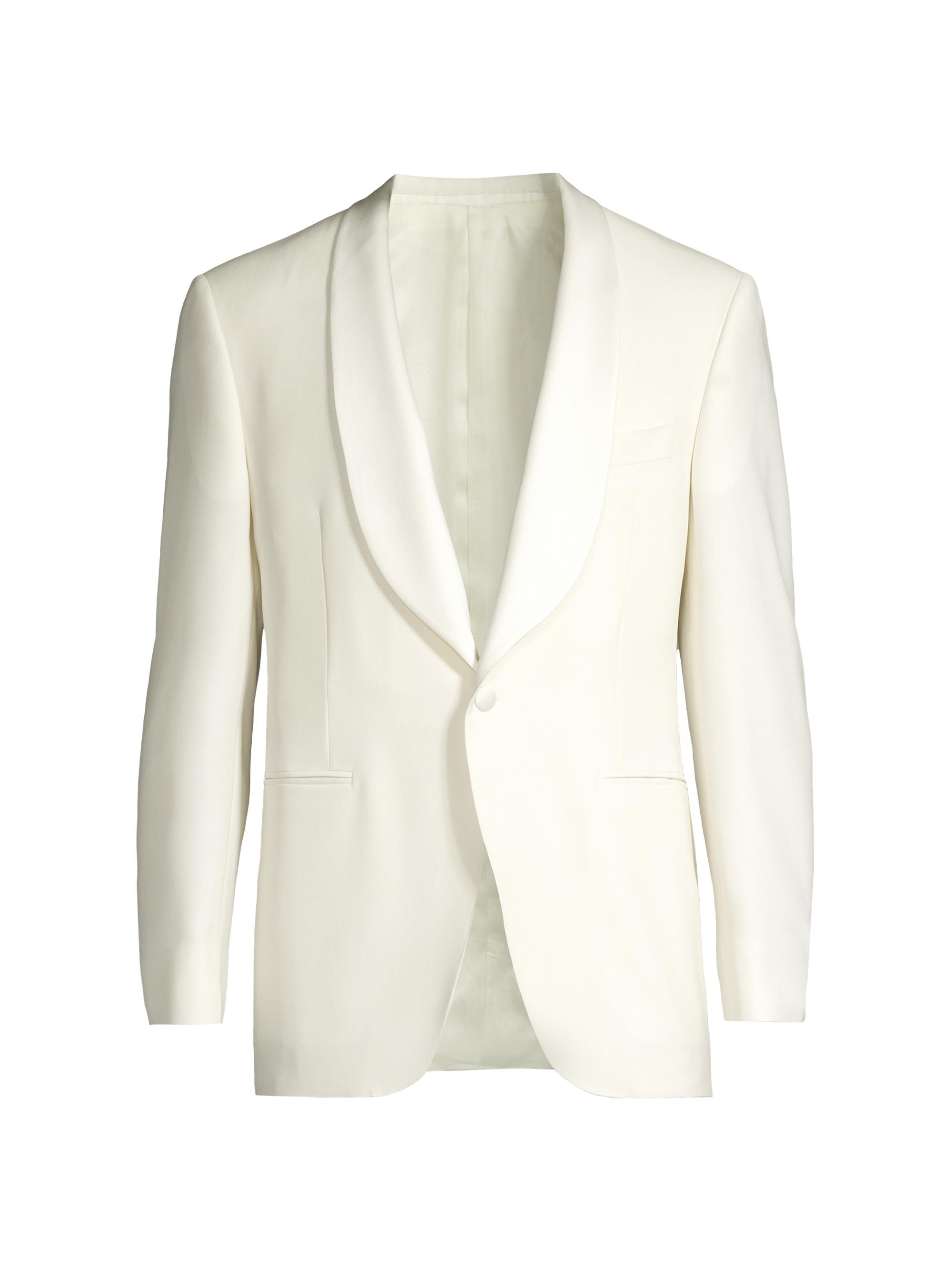 Canali Men's Venezia Wool One-Button Dinner Jacket - White